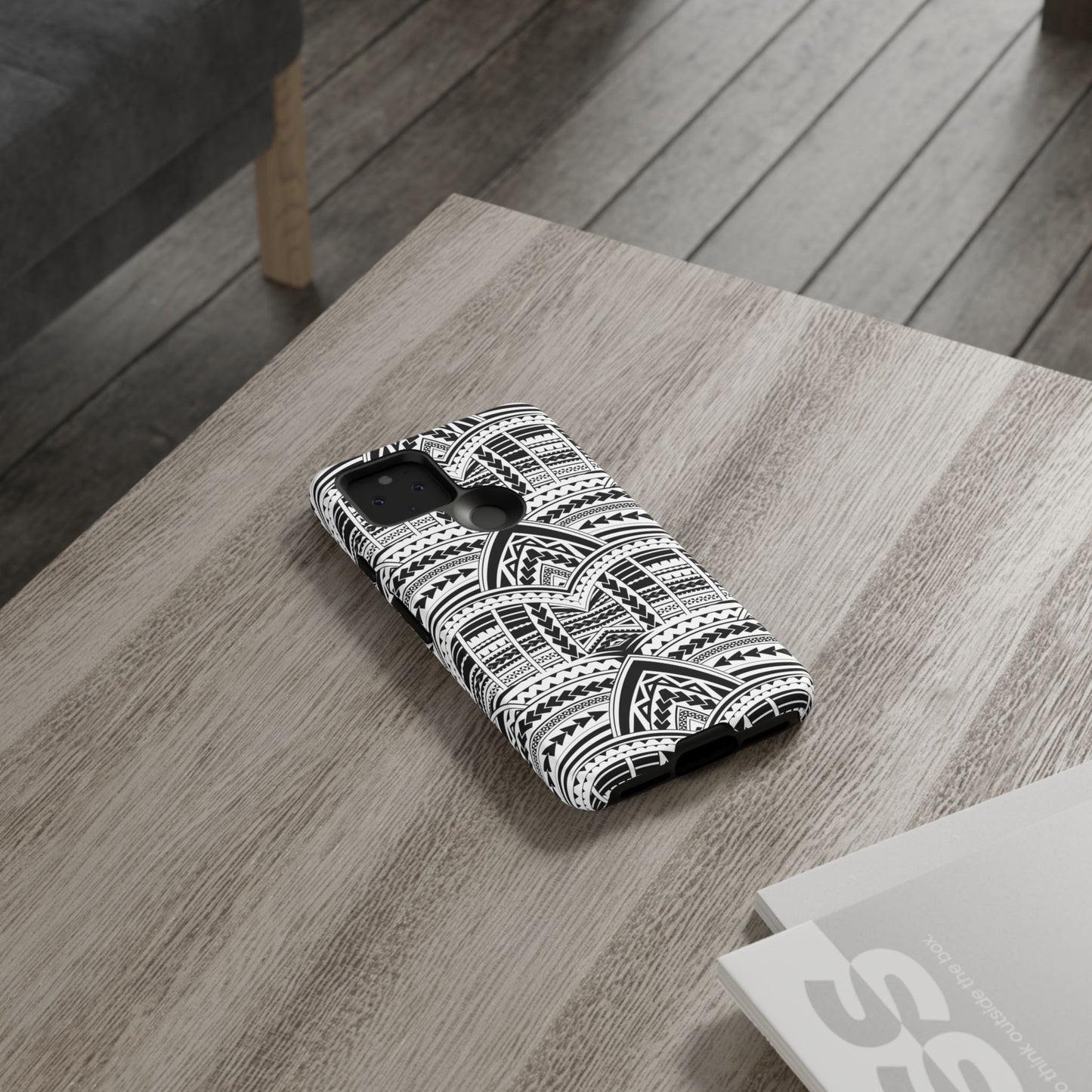 Tatoeage: telefoonhoesje met tribalpatroon voor iPhone, Samsung Galaxy en Google Pixel