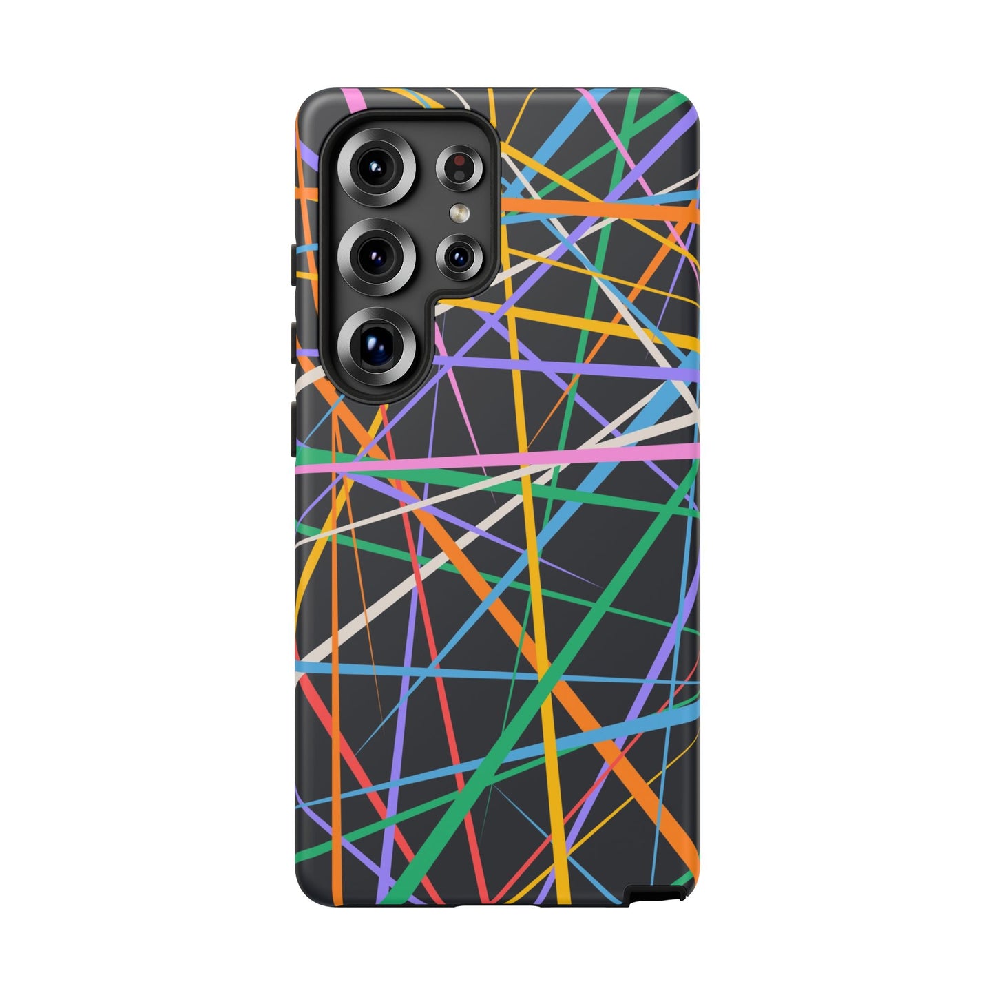 Spectrum Grid: Abstract, Intersecting Line Patterns Phone Case for iPhone, Samsung and Google Pixel devices