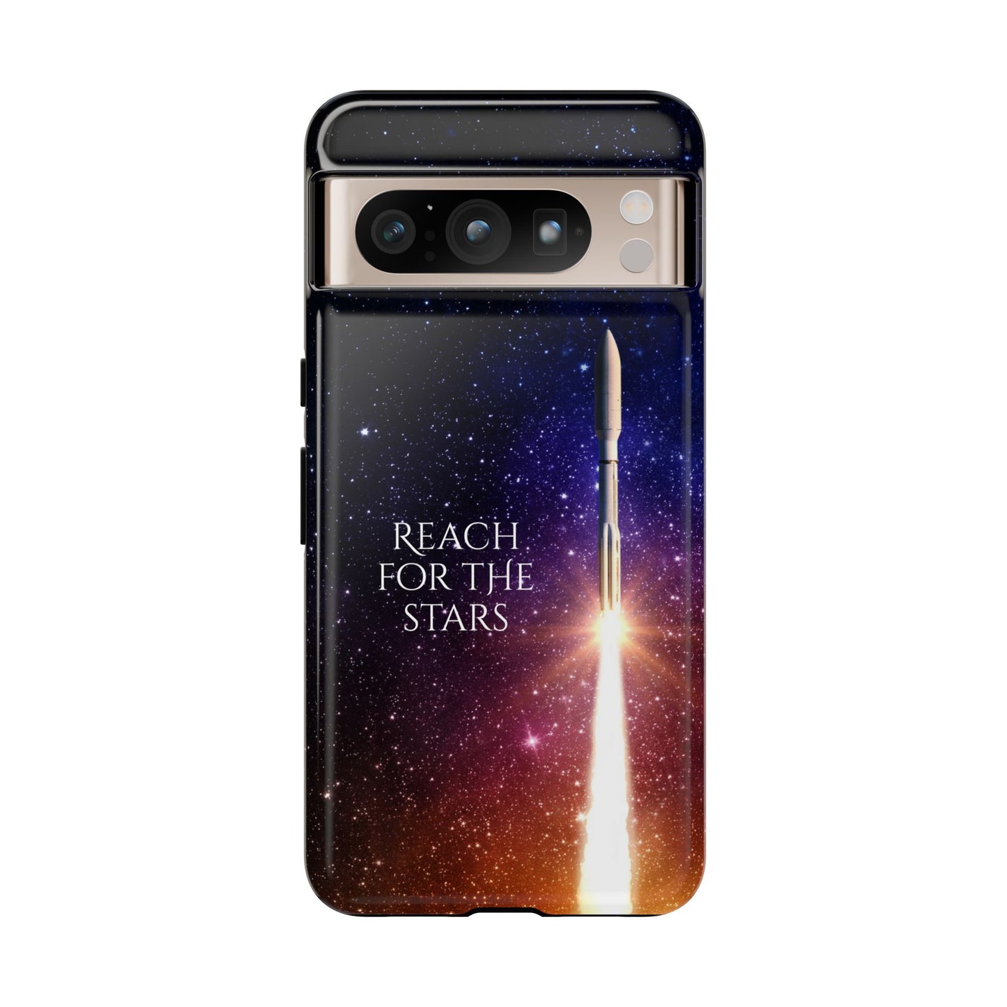 Reach for the stars: rocket illustrated phone case for iPhone, Samsung Galaxy and Pixel devices