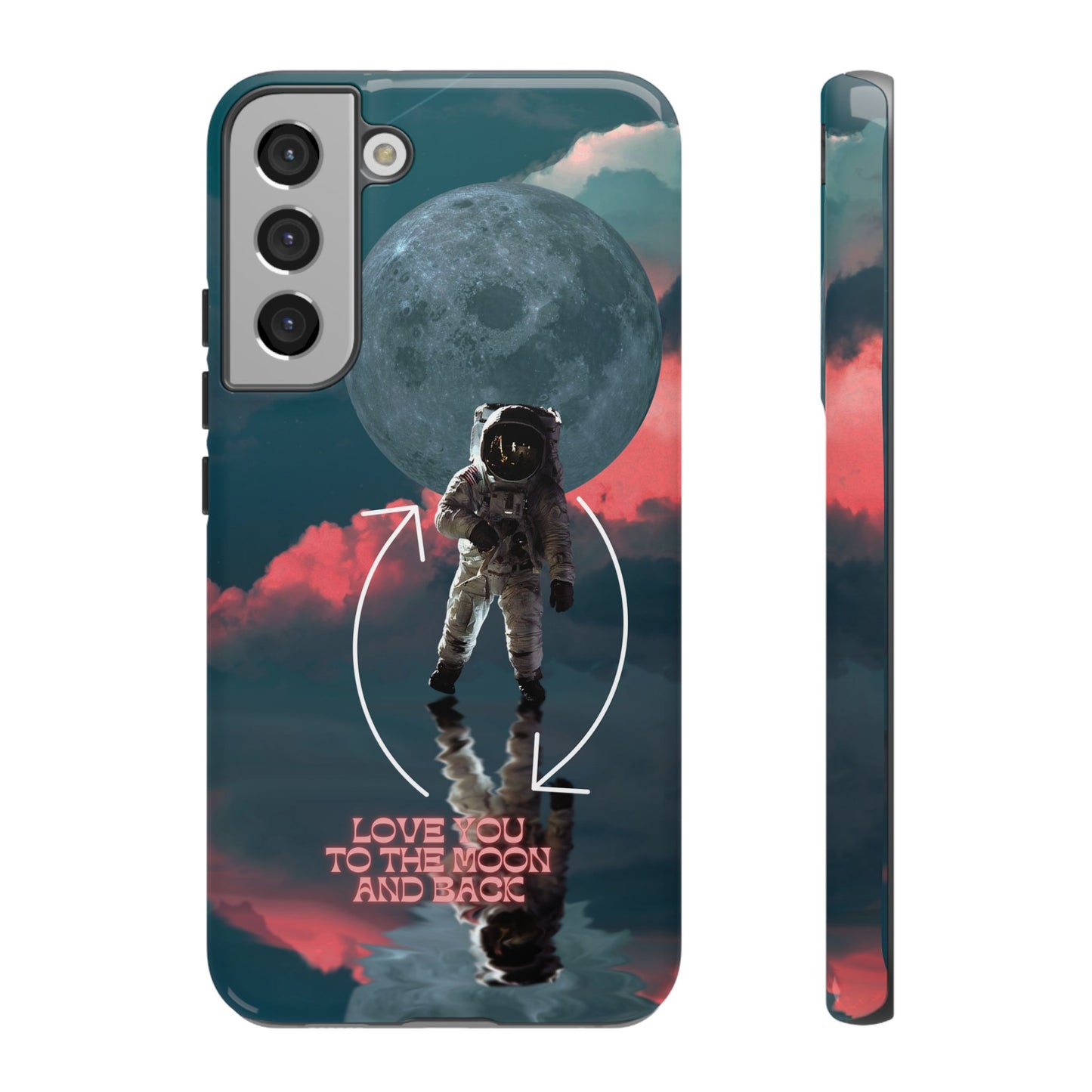 Love You to the Moon and Back: Romance-themed phone case for iPhone, Samsung Galaxy and Google Pixel devices