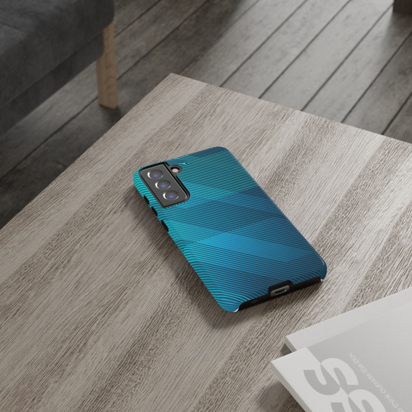 Blue Elegance: Tough Case for iPhone, Samsung Galaxy and Google Pixel devices