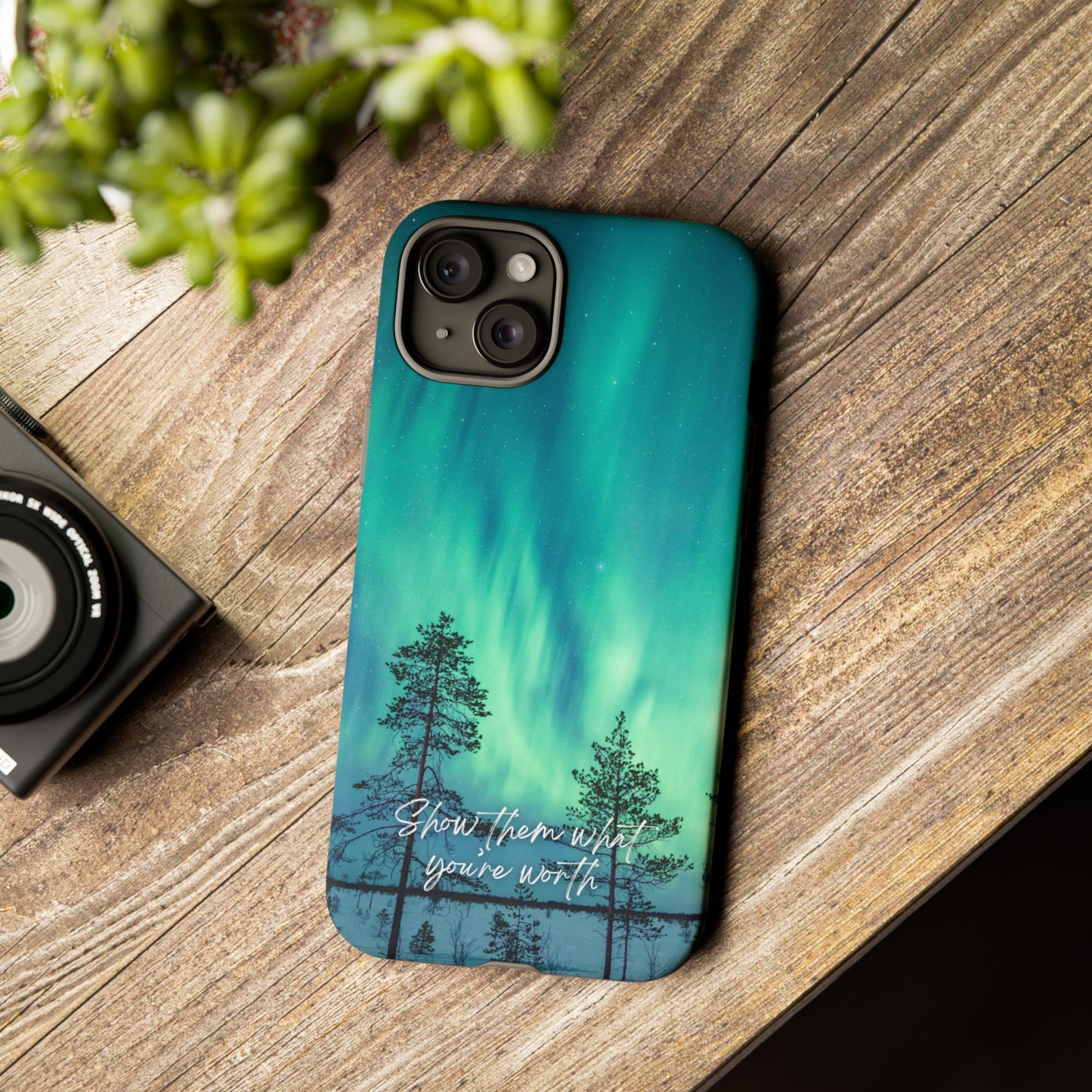 Show them what you're worth: Aurora borealis-inspired phone case for iPhone, Galaxy and Pixel devices