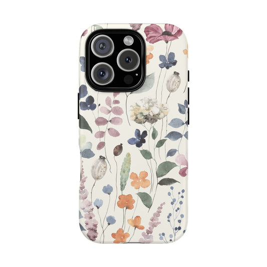 Floral prints phone case for iPhone, Samsung Galaxy and Pixel devices