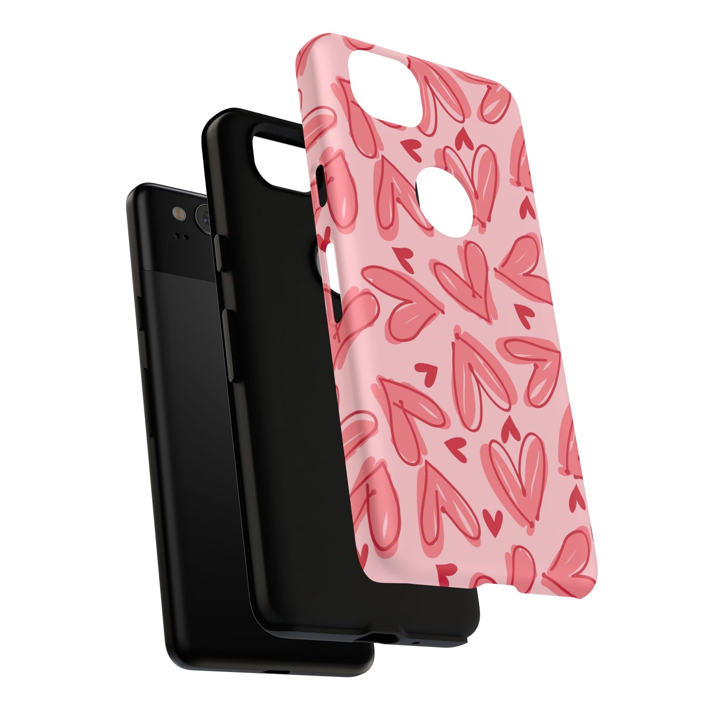 Hearts: Tough Case for iPhone, Samsung Galaxy and Google Pixel devices
