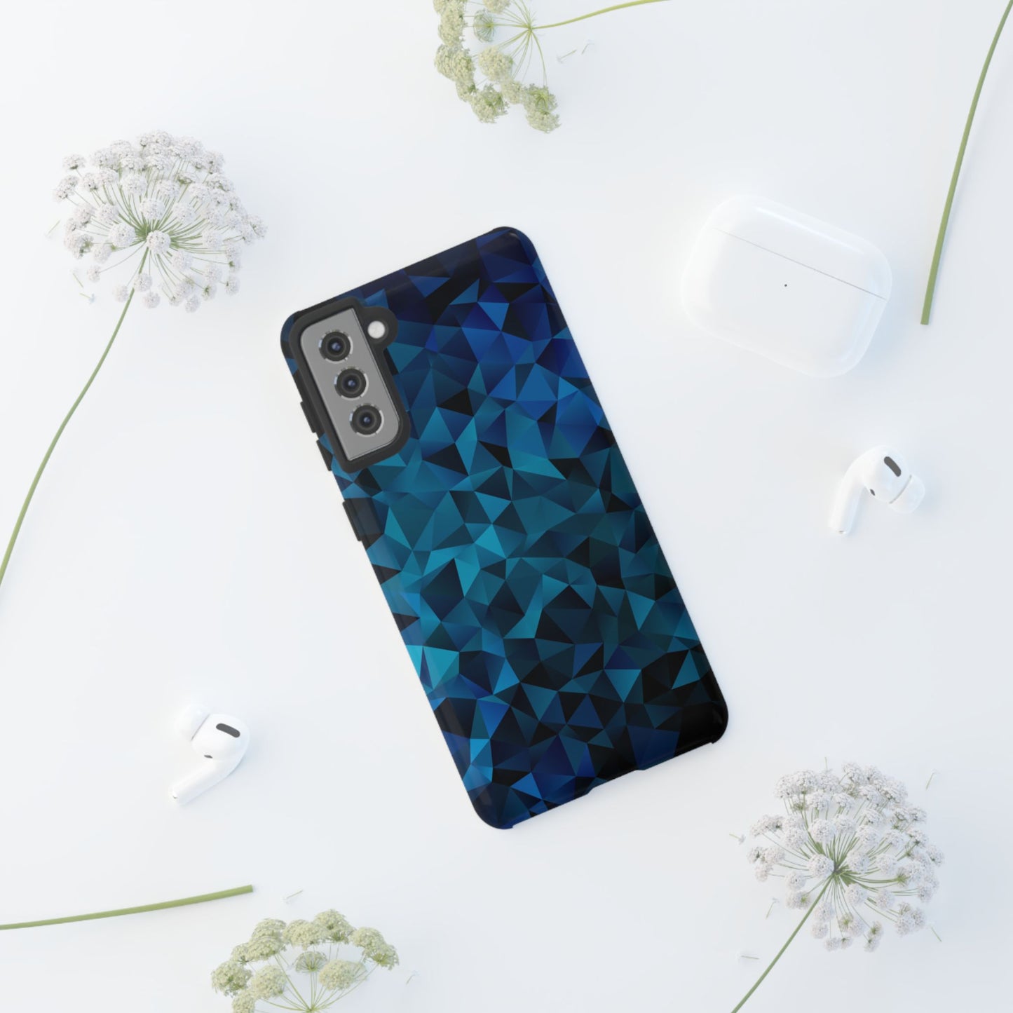 Blue Diamonds: Phone Case with Elegant Prints for iPhone, Samsung Galaxy and Google Pixel devices