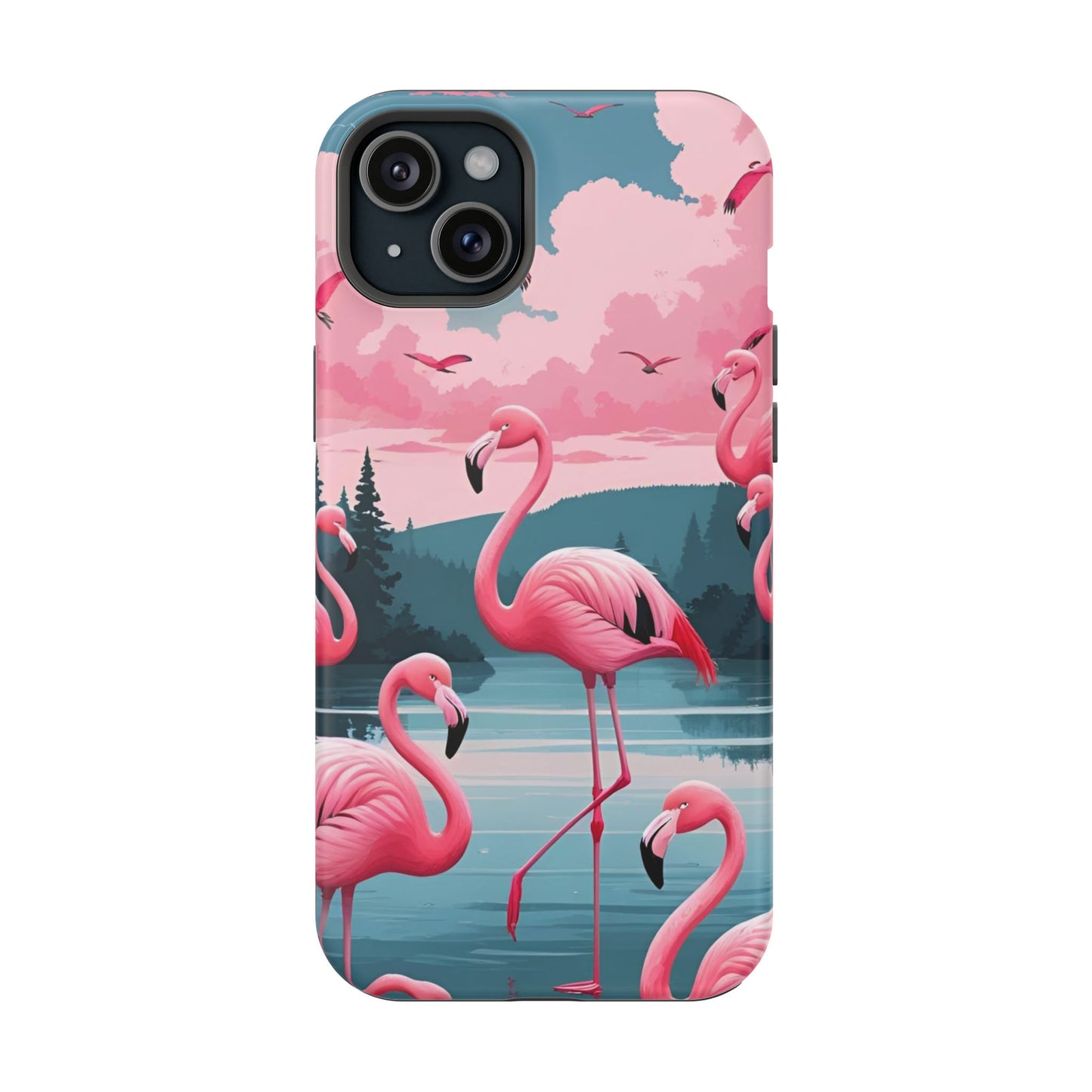 Velvet Skies Flamingo Case MagSafe phone case for Apple iPhone
