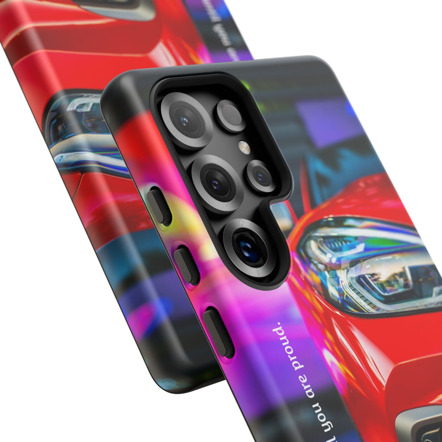 Don't Stop Until You Are Proud: Sports Car illustrated phone case for iPhone, Samsung Galaxy and Google Pixel