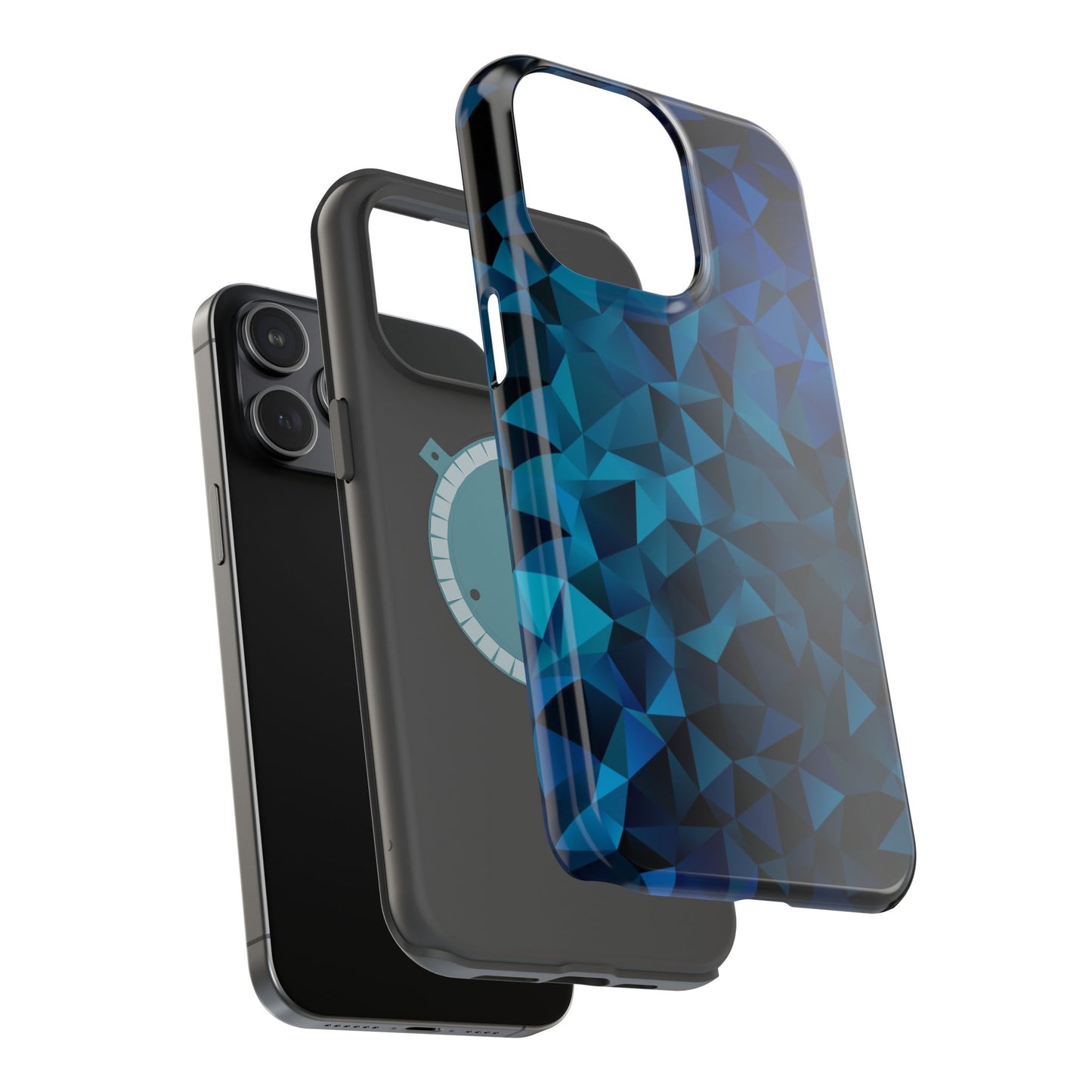 Blue Diamonds (MagSafe version): Elegant phone case for iPhone