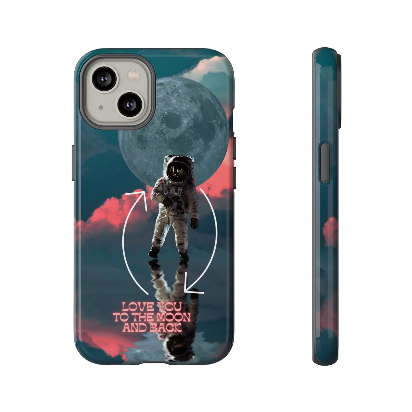 Love You to the Moon and Back: Romance-themed phone case for iPhone, Samsung Galaxy and Google Pixel devices