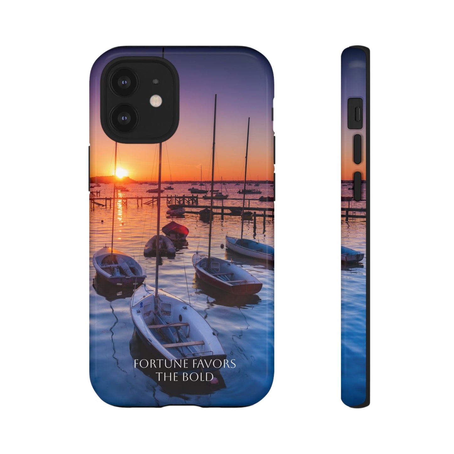 Fortune Favors the Bold: Sunset Sail Phone Case for iPhone, Samsung Galaxy and Google Pixel devices