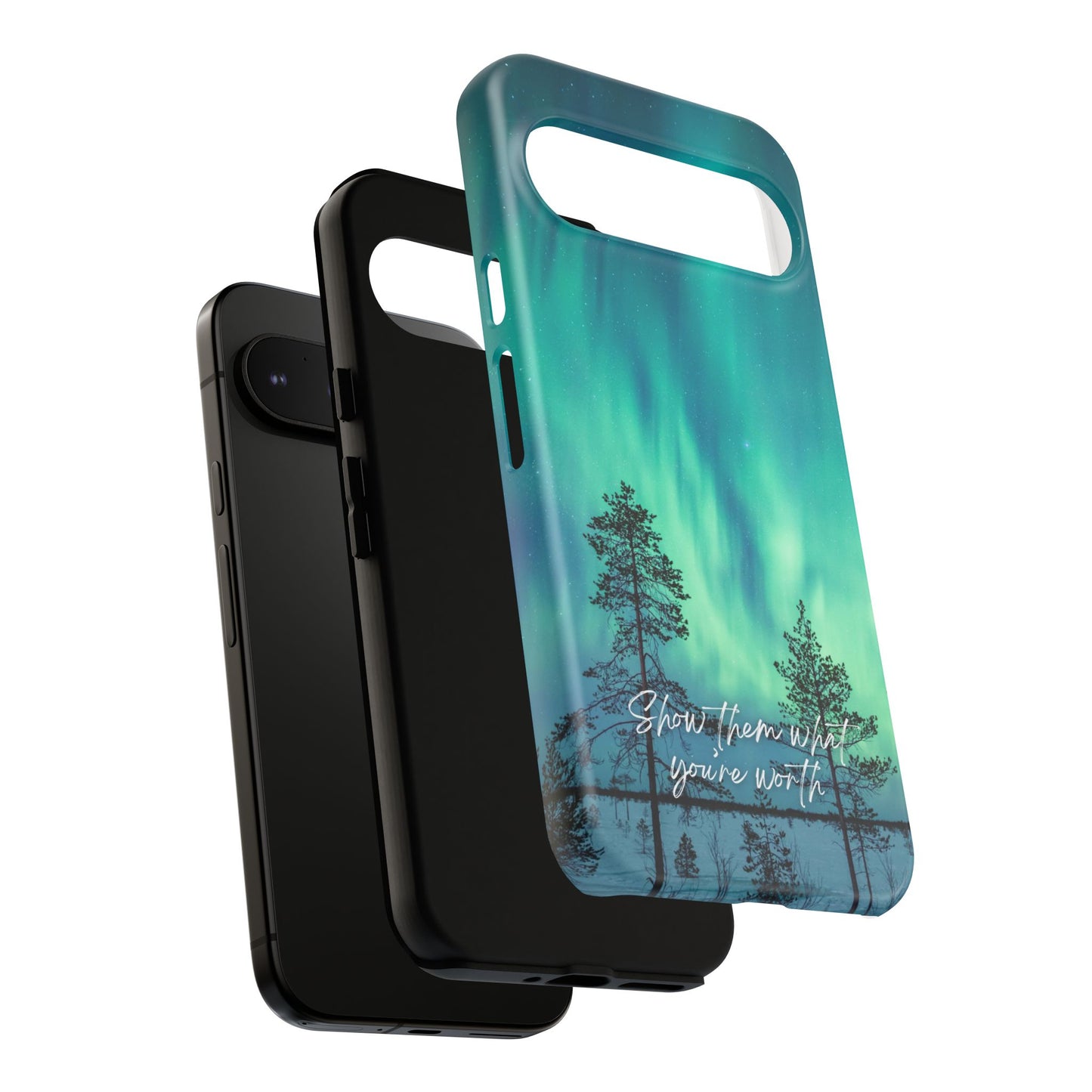 Show them what you're worth: Aurora borealis-inspired phone case for iPhone, Galaxy and Pixel devices