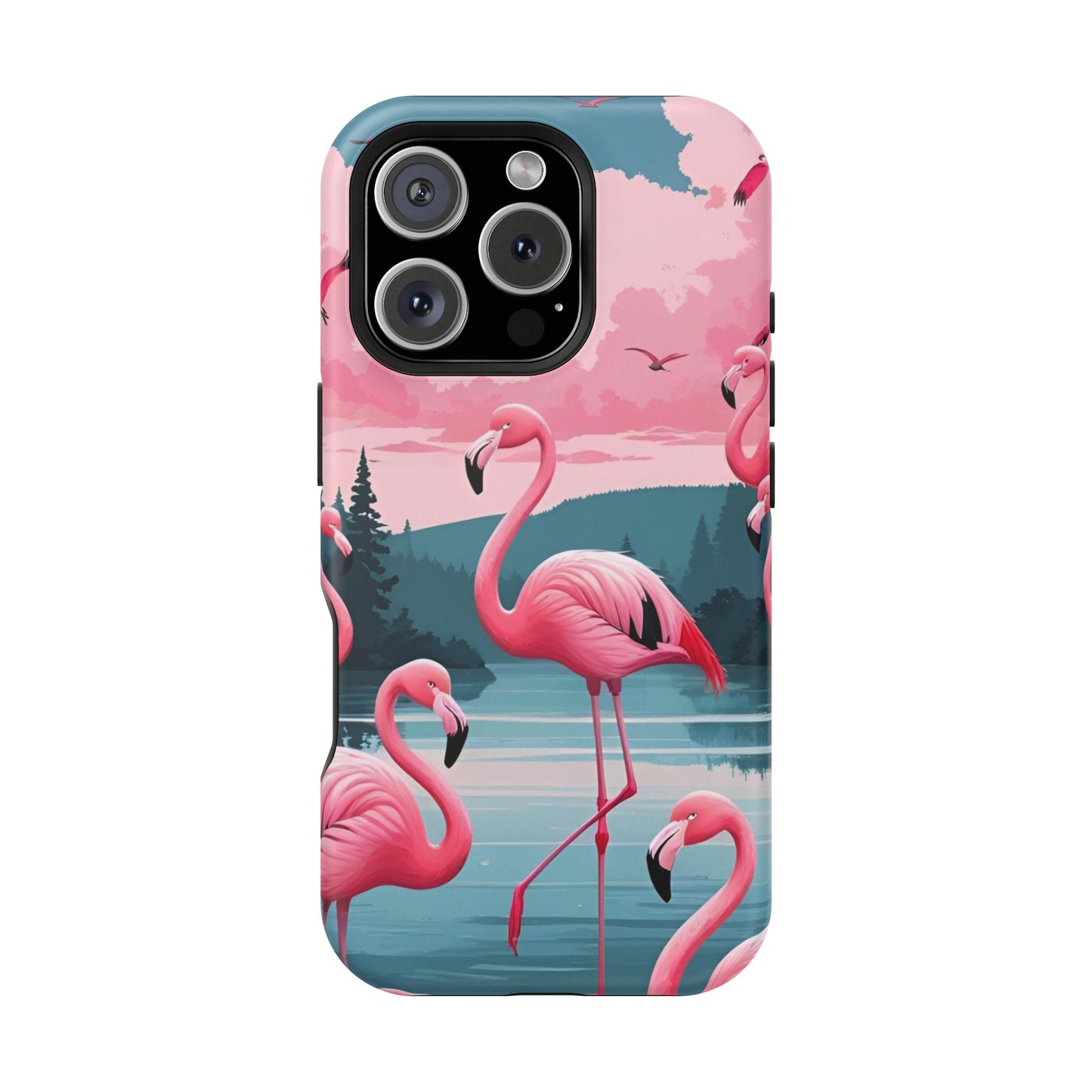 Velvet Skies Flamingo Case MagSafe phone case for Apple iPhone
