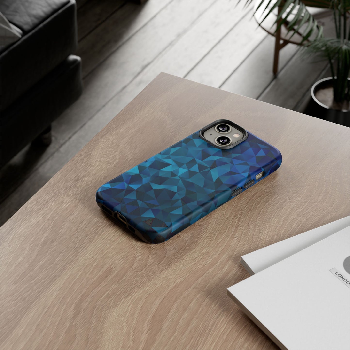 Blue Diamonds: Phone Case with Elegant Prints for iPhone, Samsung Galaxy and Google Pixel devices