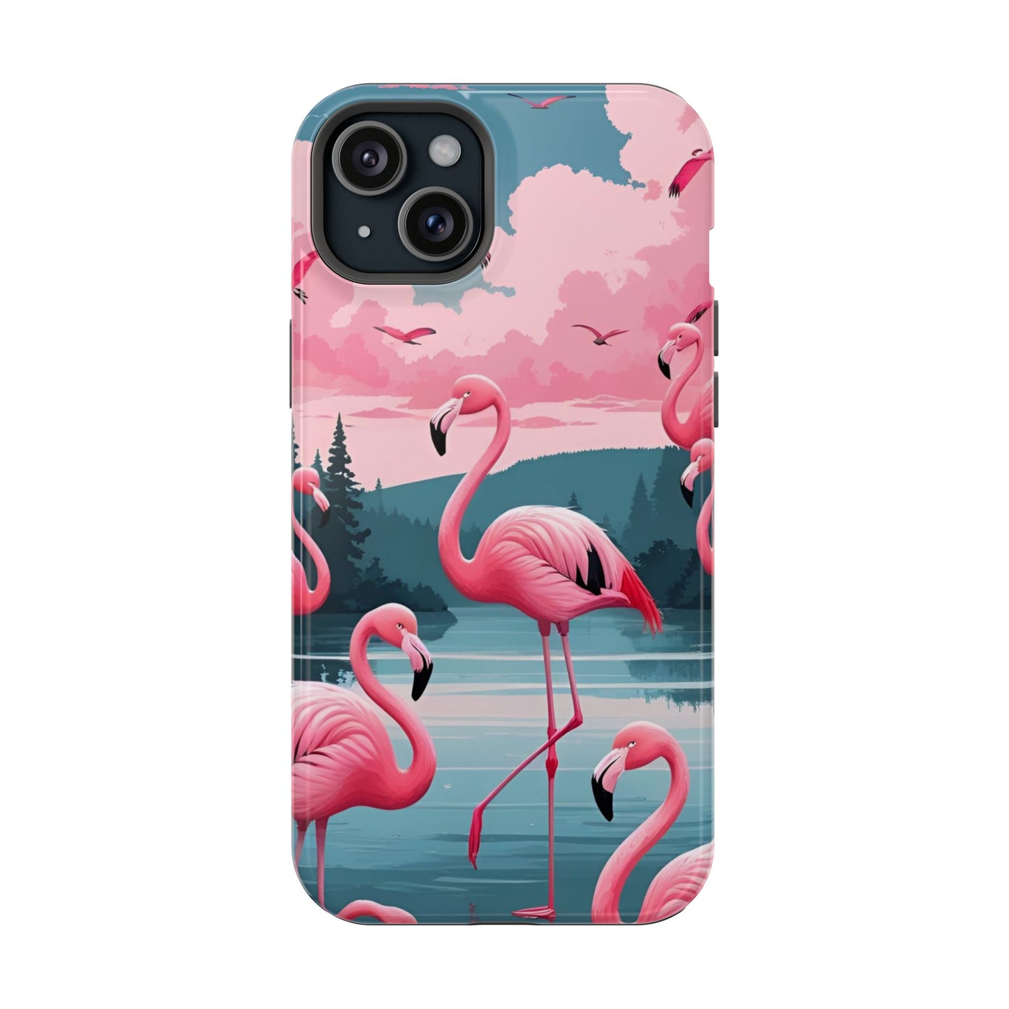Velvet Skies Flamingo Case MagSafe phone case for Apple iPhone