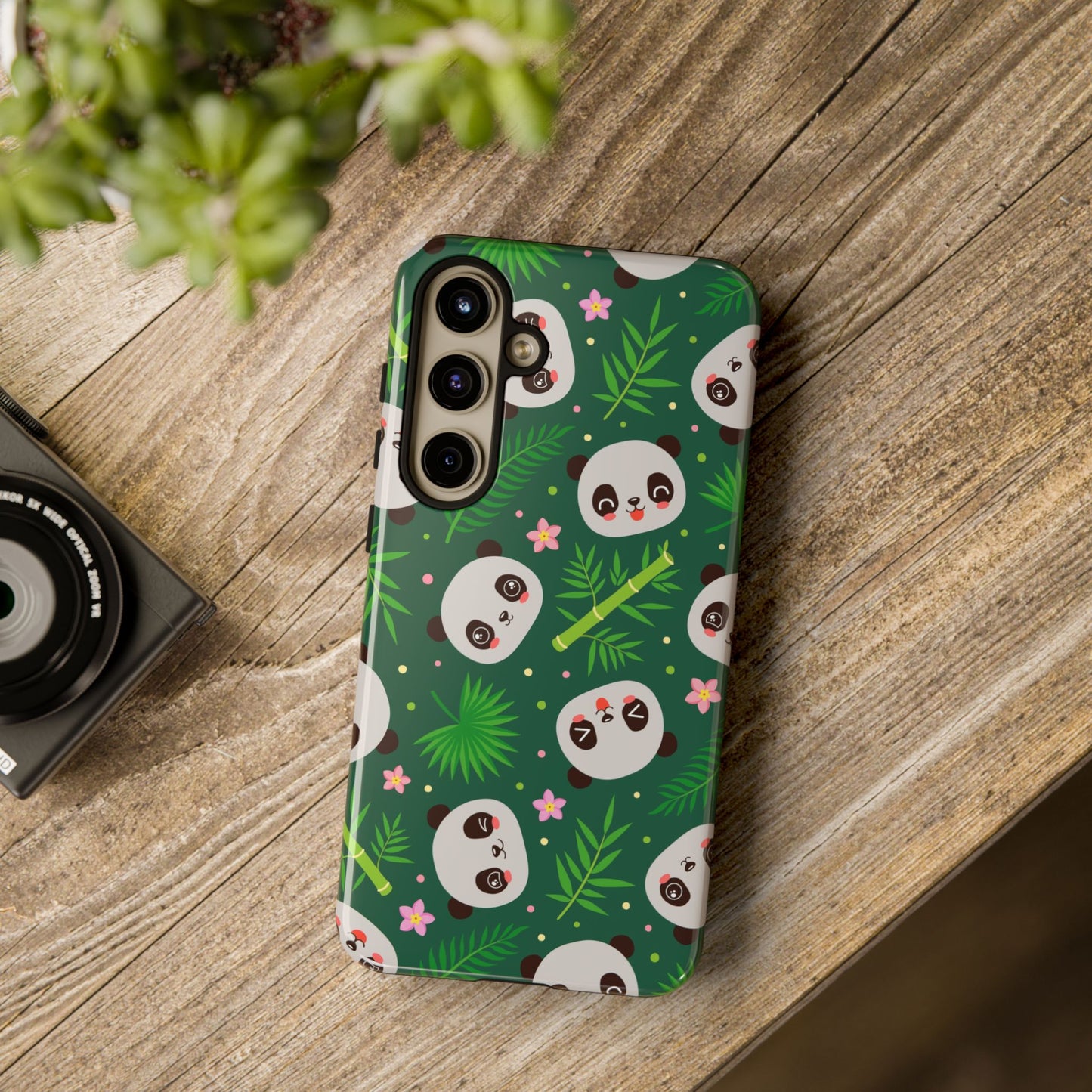 Cute Panda: Tough Case for iPhone, Samsung Galaxy and Google Pixel devices