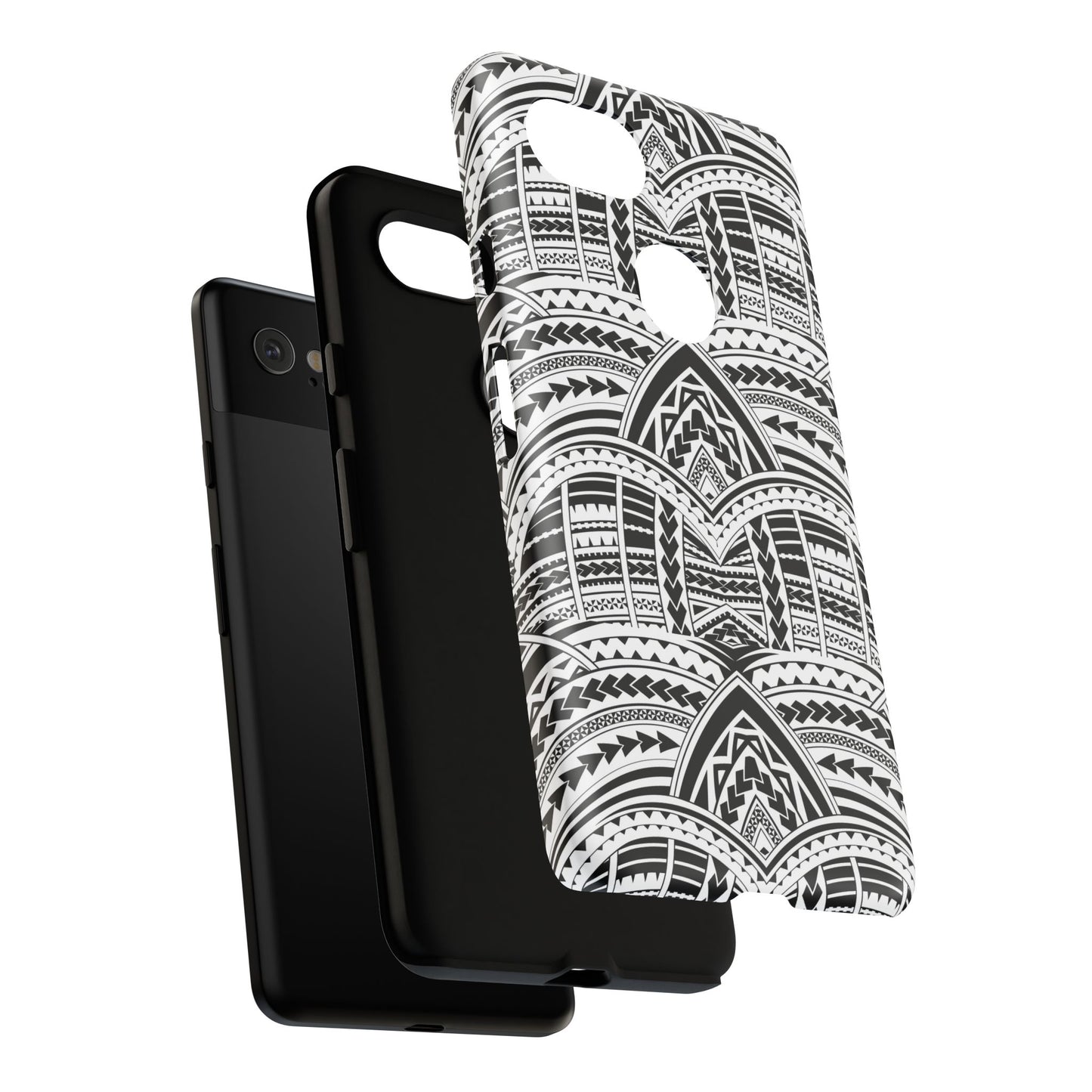 Tatoeage: telefoonhoesje met tribalpatroon voor iPhone, Samsung Galaxy en Google Pixel