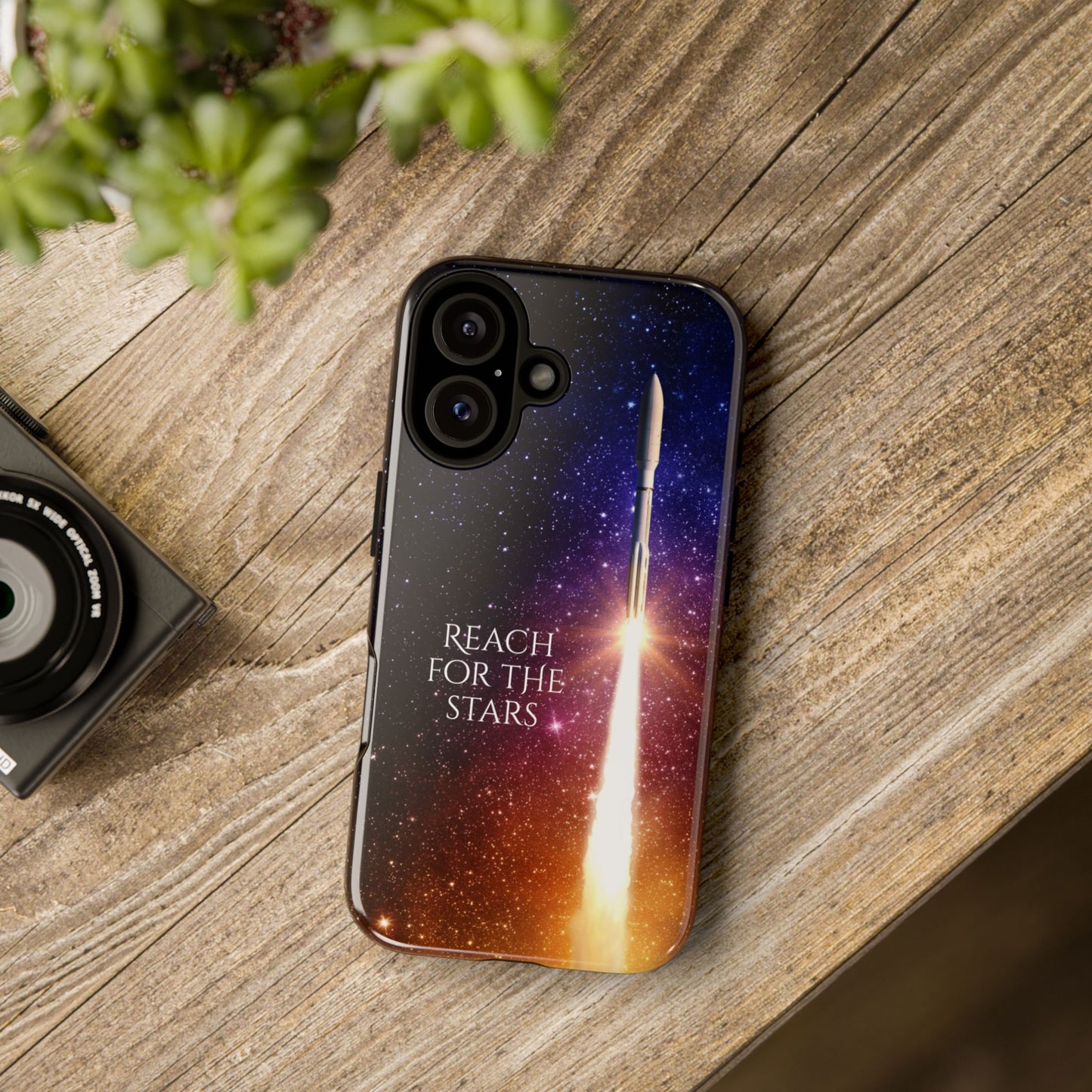 Reach for the stars: rocket illustrated phone case for iPhone, Samsung Galaxy and Pixel devices