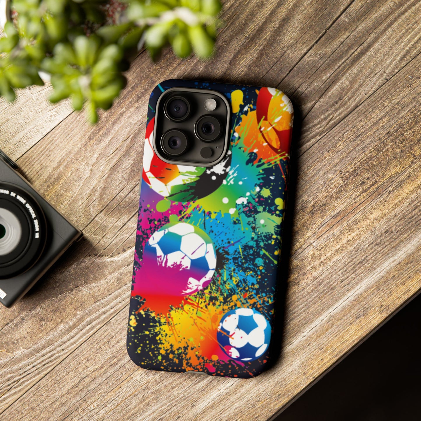 Footballer's Phone Case: Vibrant Case for iPhone, Samsung Galaxy and Google Pixel devices