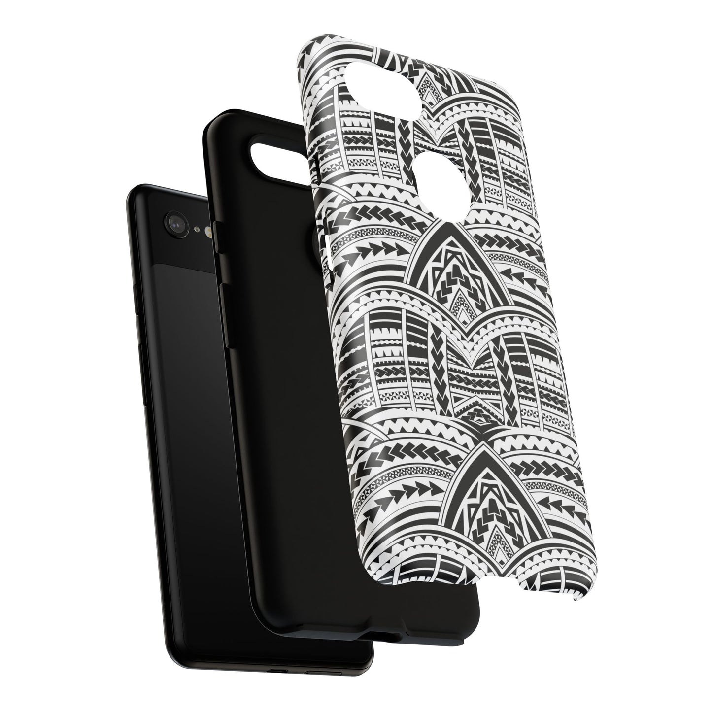 Tatoeage: telefoonhoesje met tribalpatroon voor iPhone, Samsung Galaxy en Google Pixel