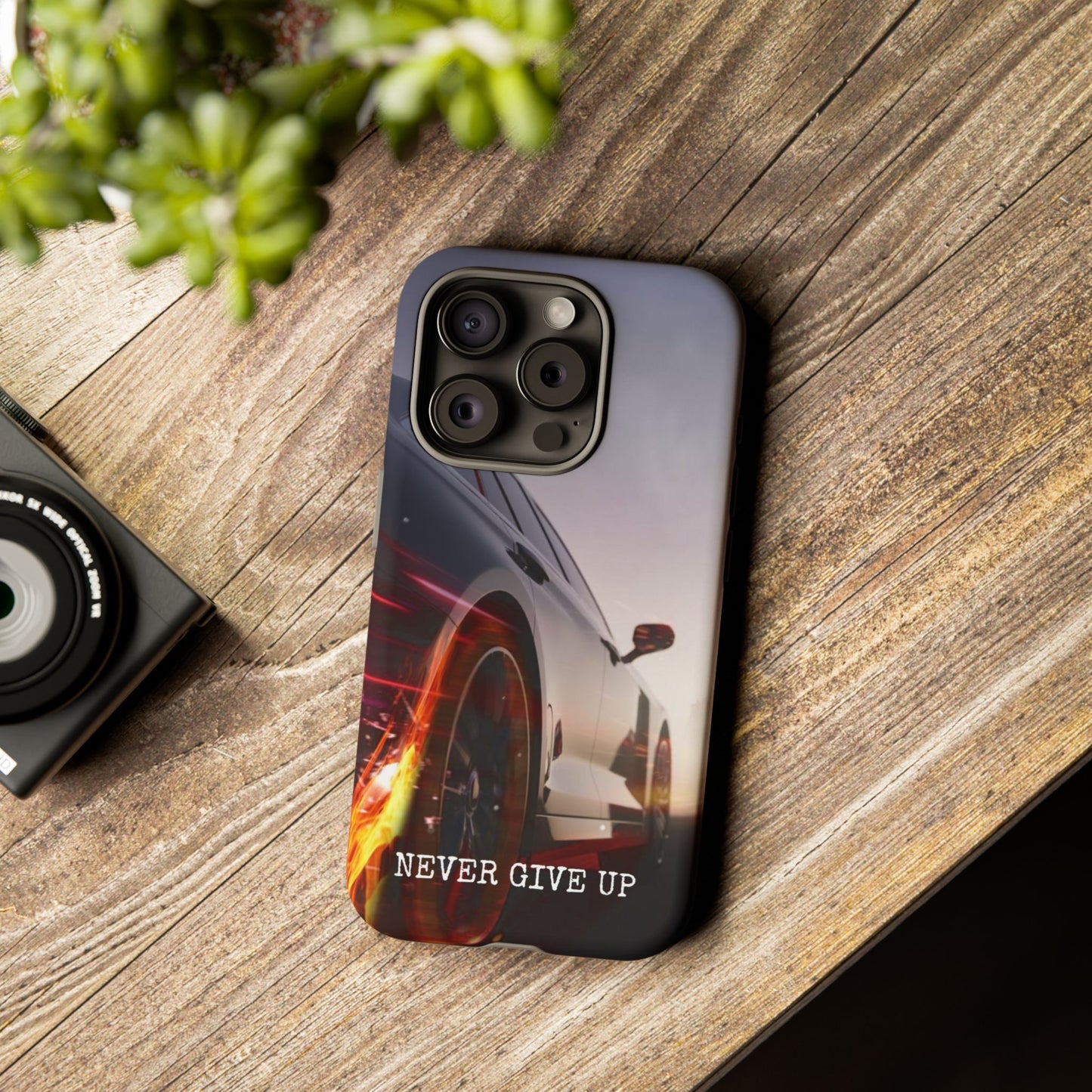 Never Give Up v2: Tough Case for iPhone, Samsung Galaxy and Google Pixel