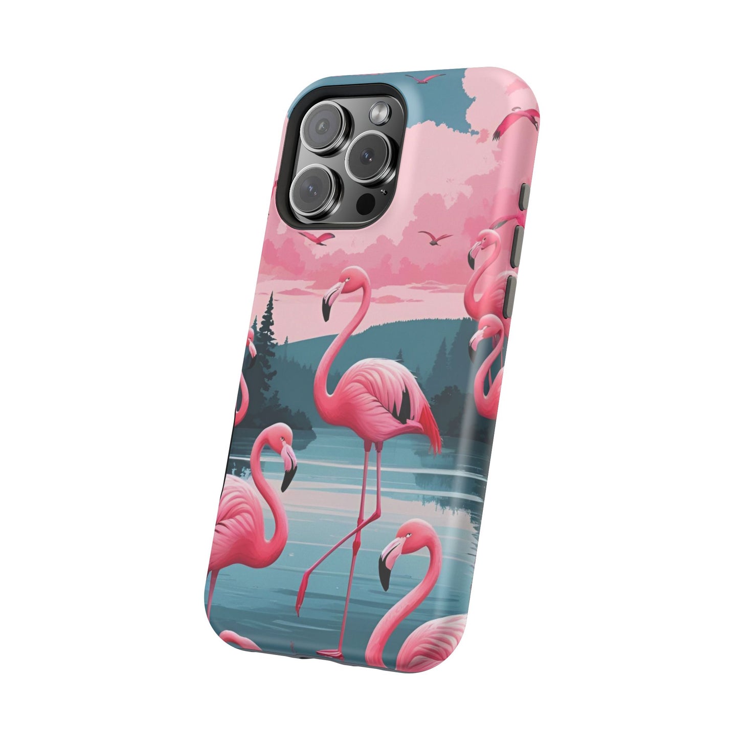 Velvet Skies Flamingo Case MagSafe phone case for Apple iPhone