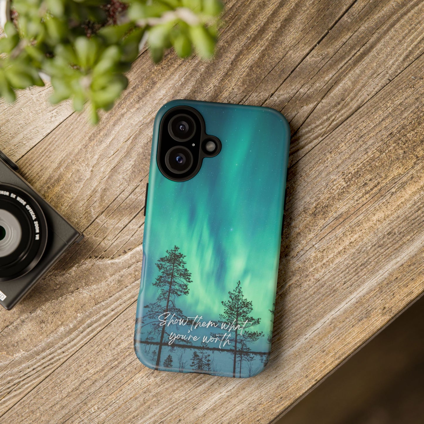 Show them what you're worth: Aurora borealis-inspired phone case for iPhone, Galaxy and Pixel devices