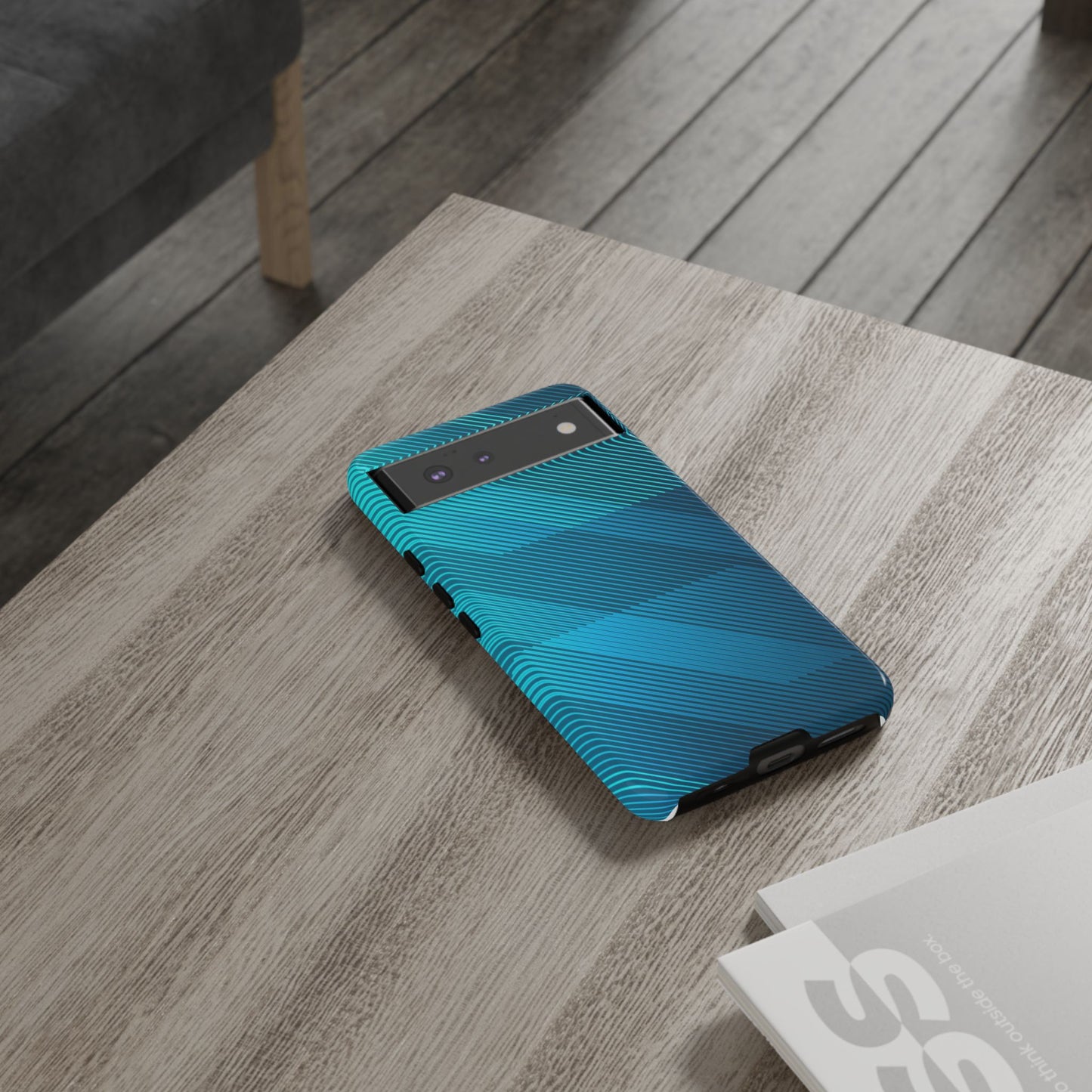 Blue Elegance: Tough Case for iPhone, Samsung Galaxy and Google Pixel devices