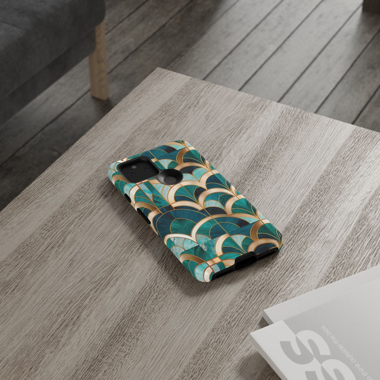 Elegant Green: Tough Case for Apple iPhone, Samsung Galaxy and Google Pixel