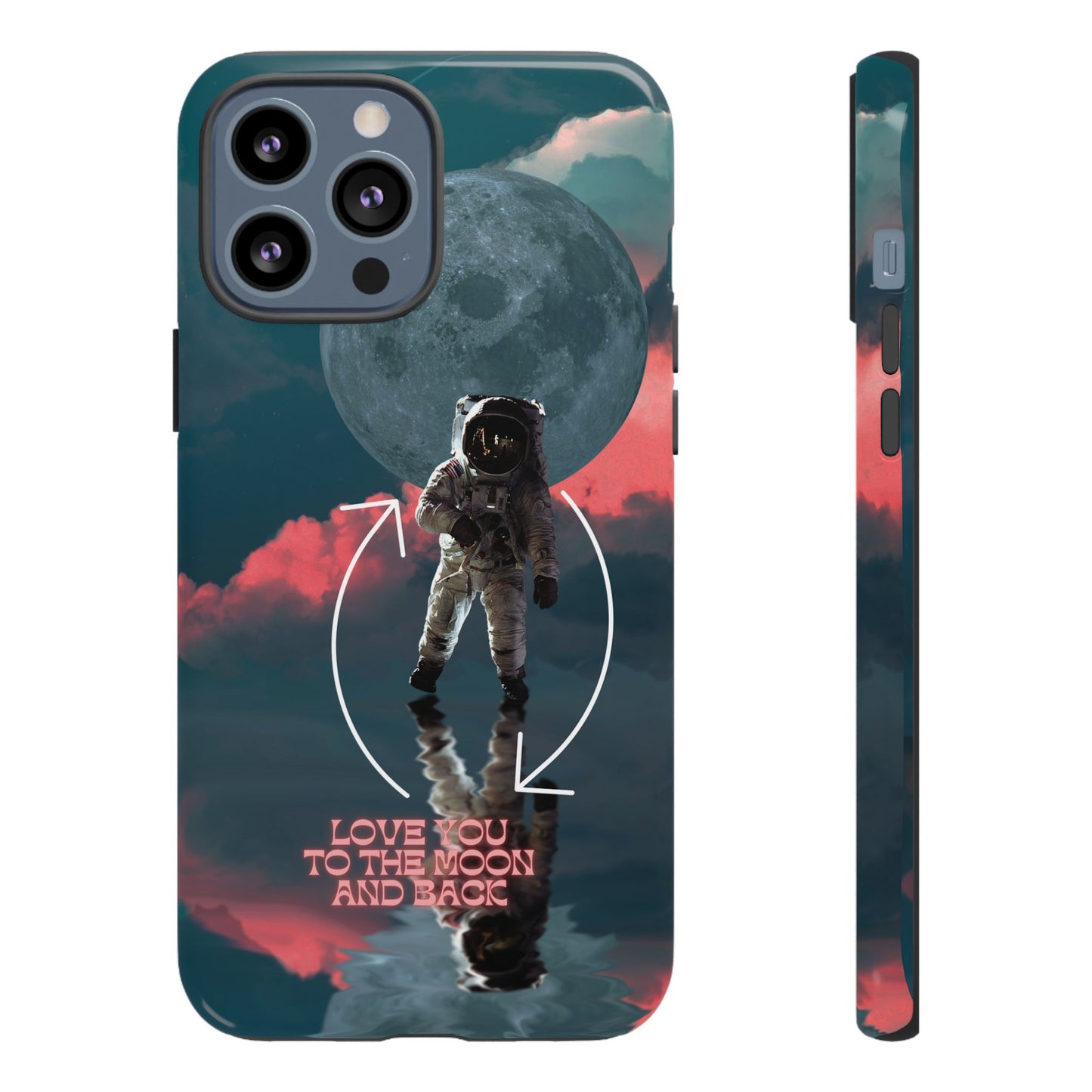 Love You to the Moon and Back: Romance-themed phone case for iPhone, Samsung Galaxy and Google Pixel devices