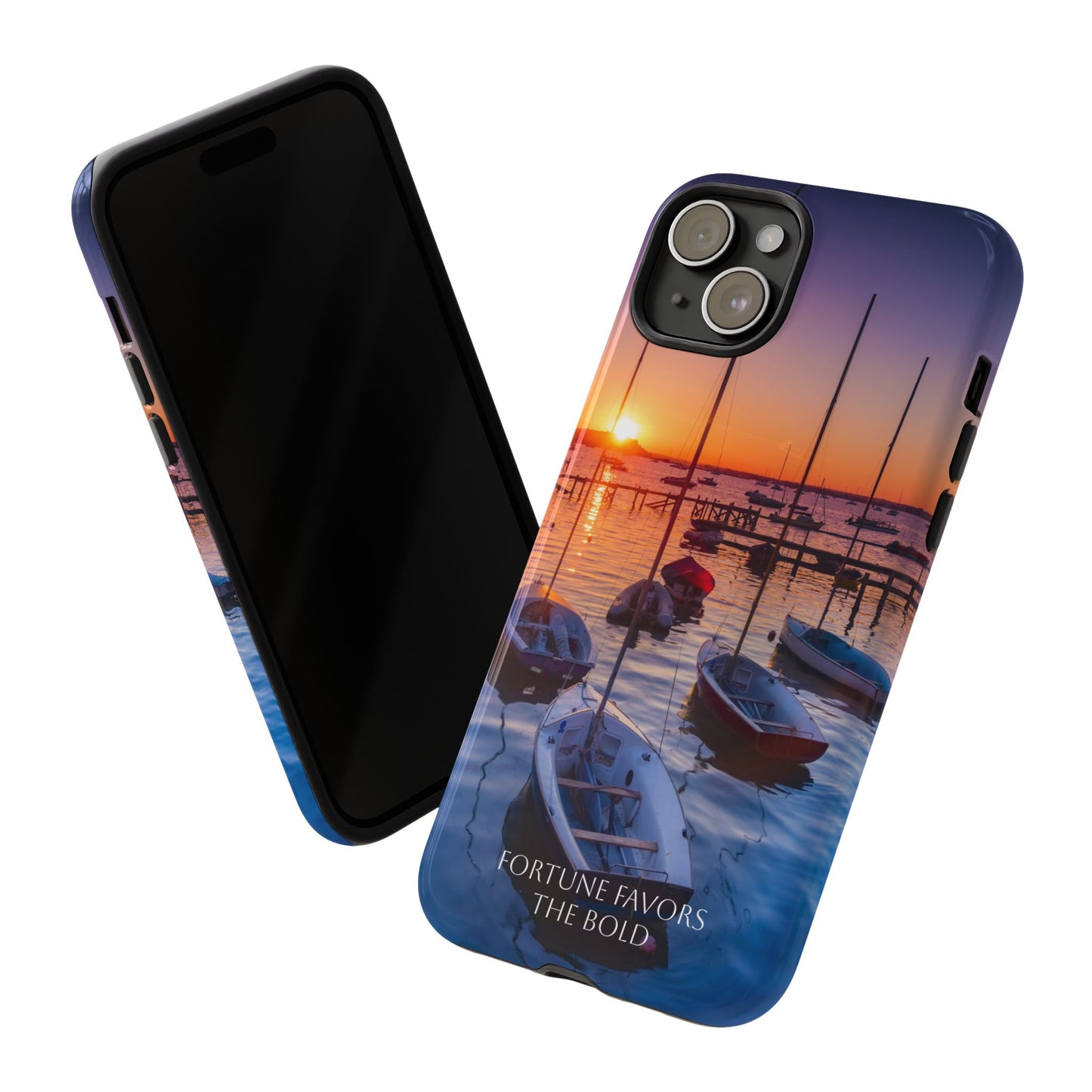 Fortune Favors the Bold: Sunset Sail Phone Case for iPhone, Samsung Galaxy and Google Pixel devices