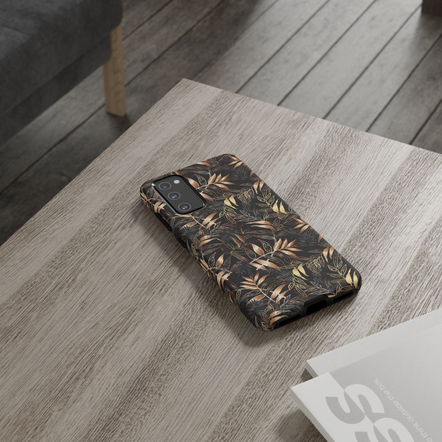 Golden Leaves: Elegant Phone Case for iPhone, Samsung Galaxy and Google Pixel devices
