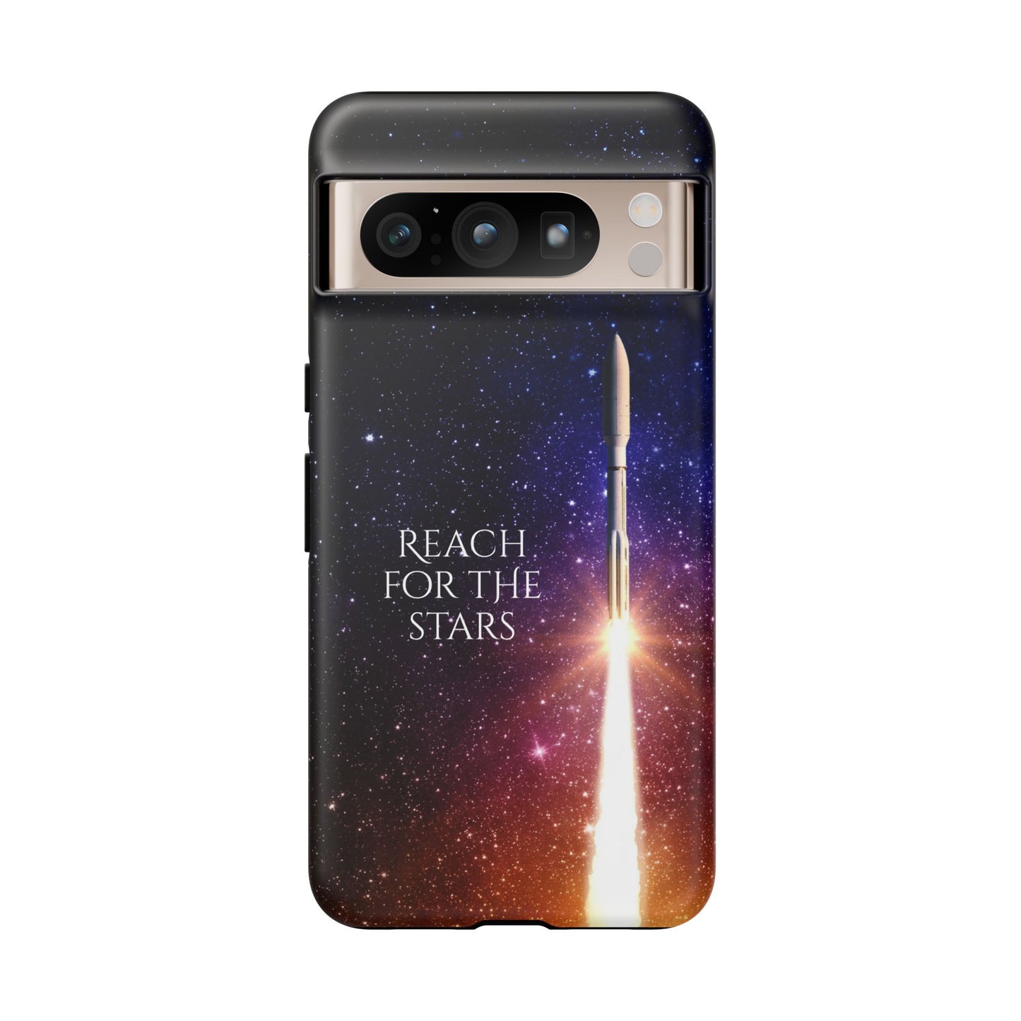 Reach for the stars: rocket illustrated phone case for iPhone, Samsung Galaxy and Pixel devices