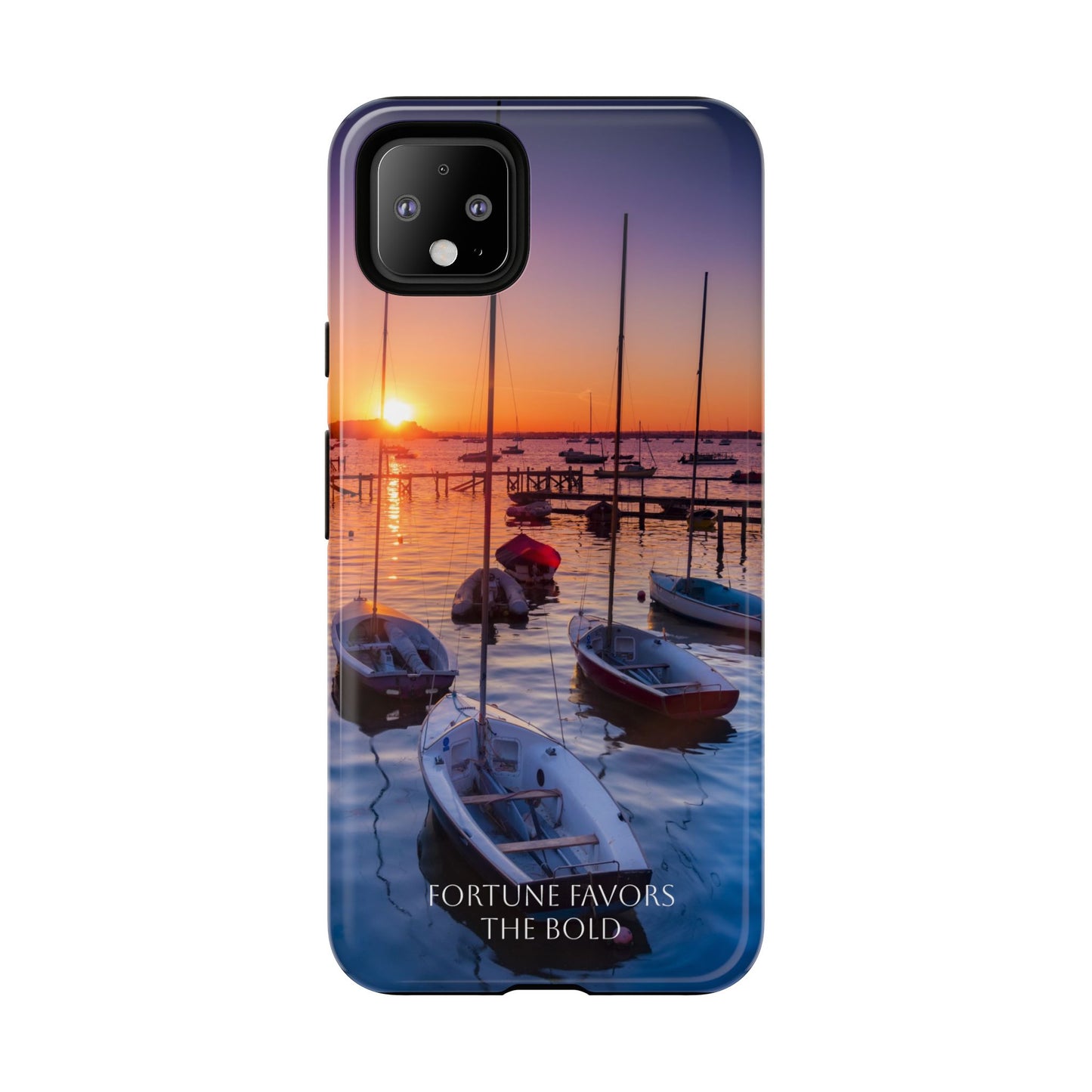 Fortune Favors the Bold: Sunset Sail Phone Case for iPhone, Samsung Galaxy and Google Pixel devices