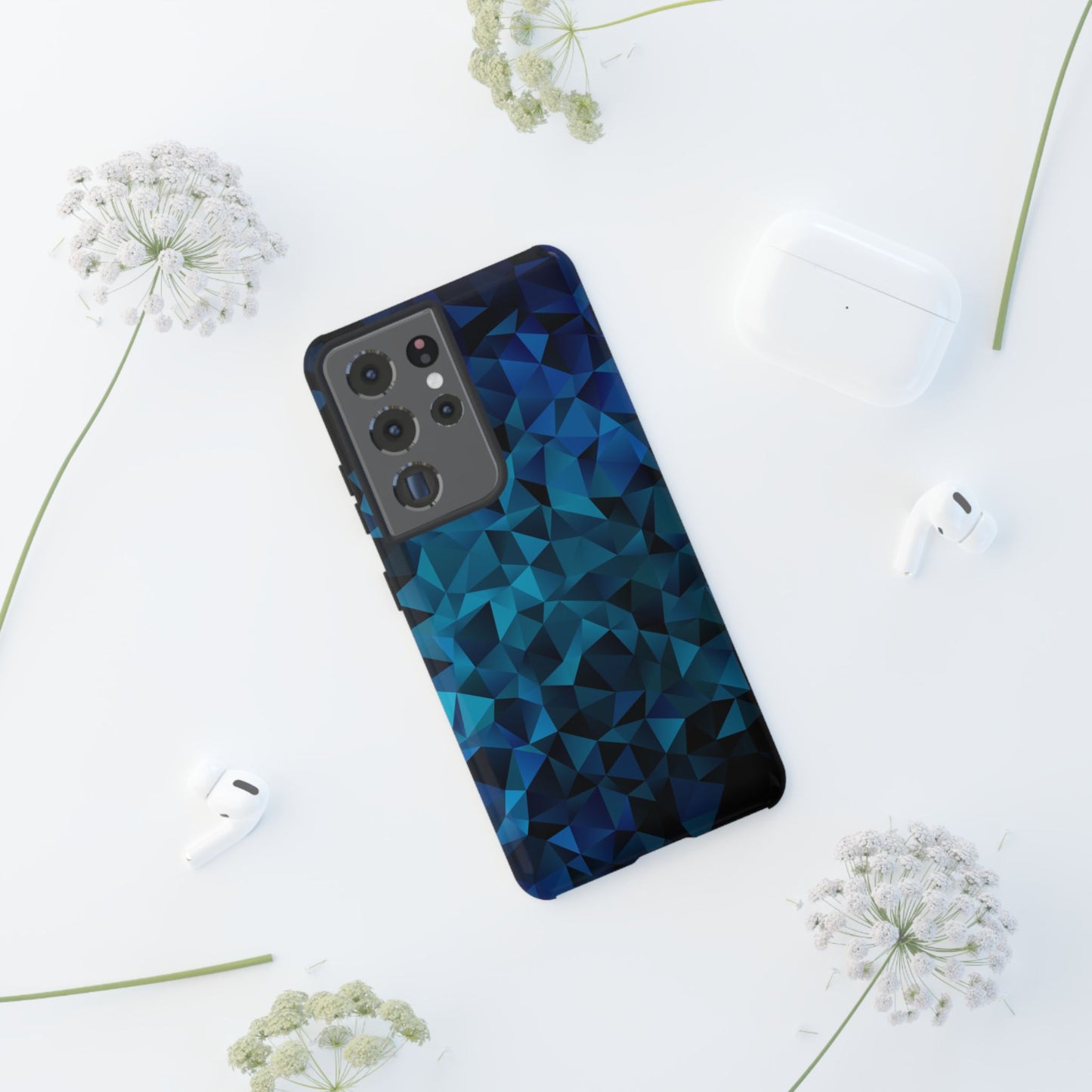 Blue Diamonds: Phone Case with Elegant Prints for iPhone, Samsung Galaxy and Google Pixel devices