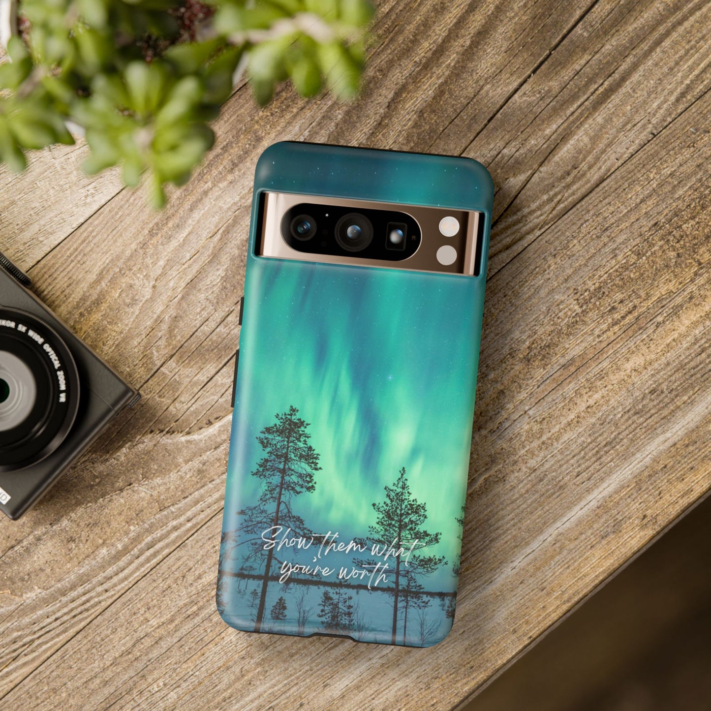 Show them what you're worth: Aurora borealis-inspired phone case for iPhone, Galaxy and Pixel devices