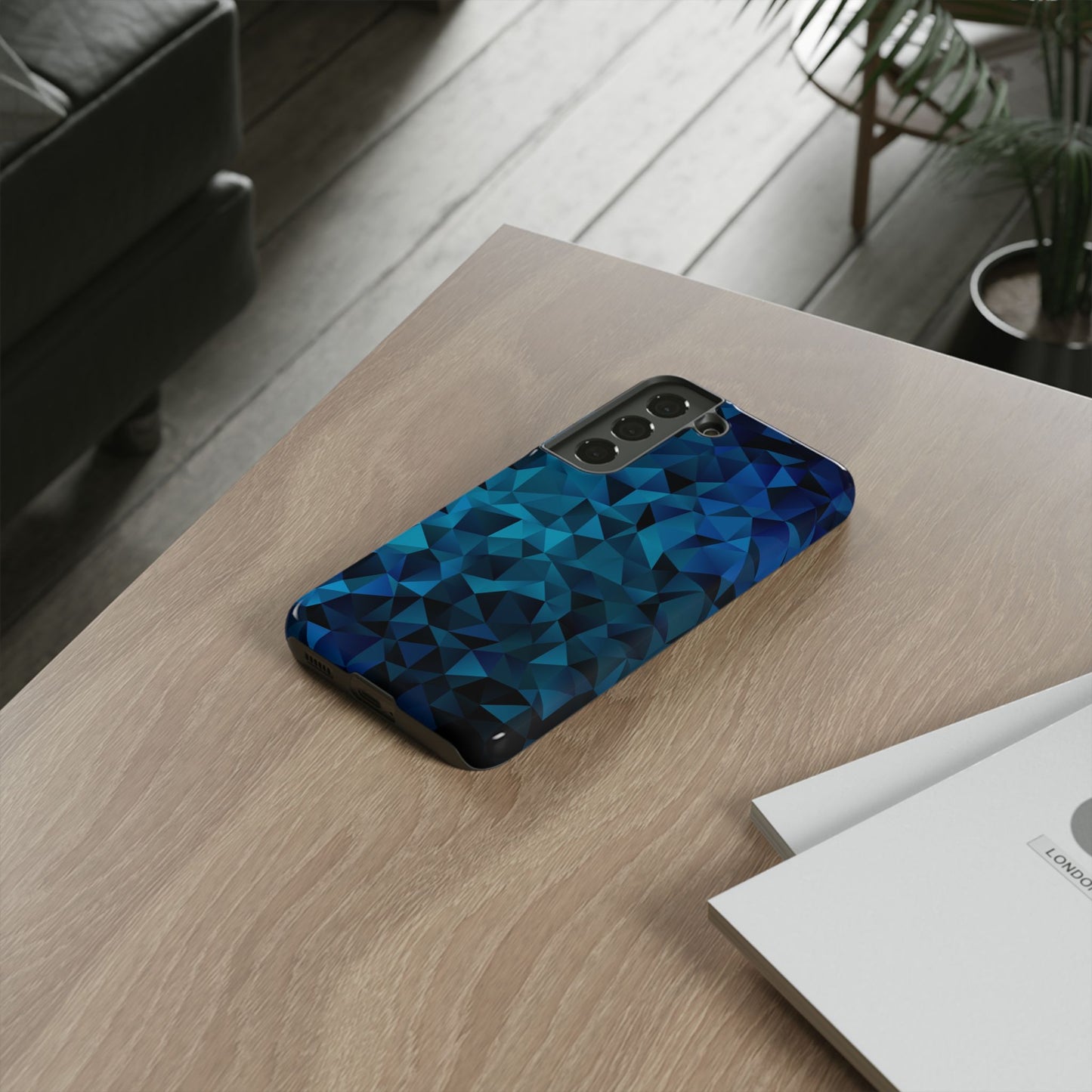 Blue Diamonds: Phone Case with Elegant Prints for iPhone, Samsung Galaxy and Google Pixel devices