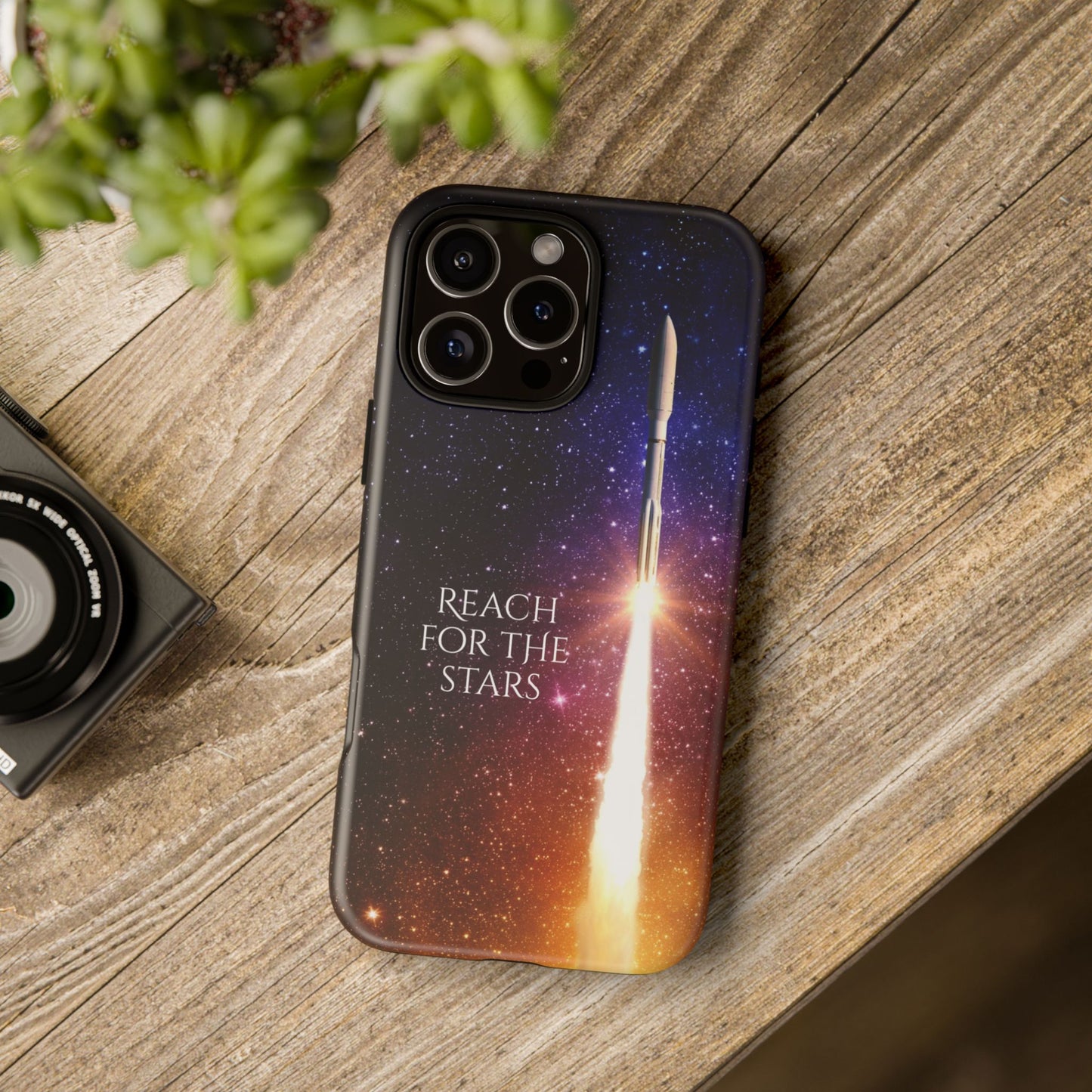 Reach for the stars: rocket illustrated phone case for iPhone, Samsung Galaxy and Pixel devices