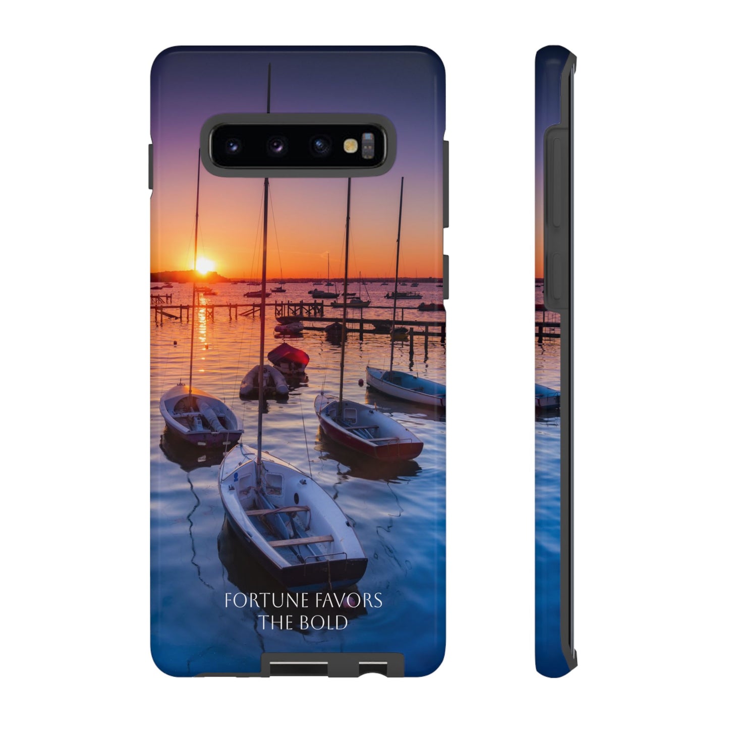 Fortune Favors the Bold: Sunset Sail Phone Case for iPhone, Samsung Galaxy and Google Pixel devices