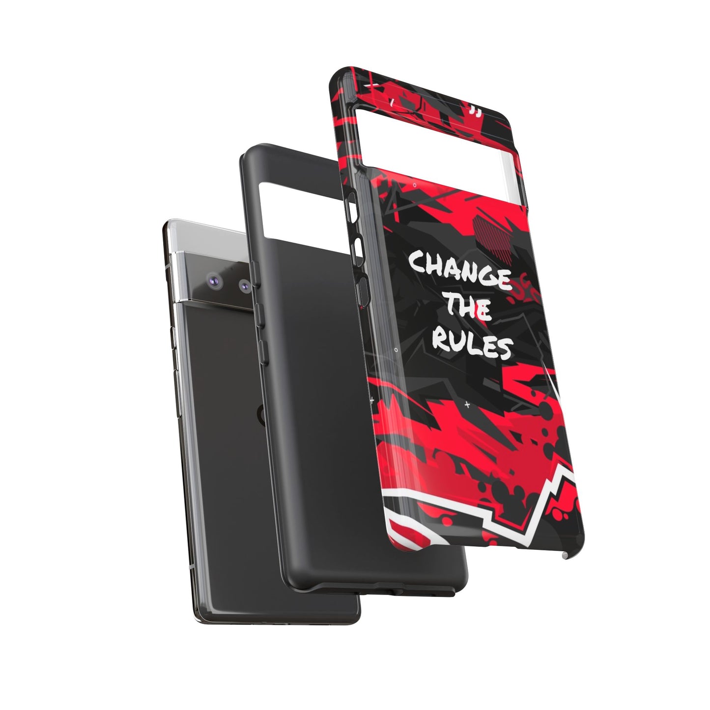 Verander de regels: stevige hoes voor iPhone-, Galaxy- en Pixel-apparaten
