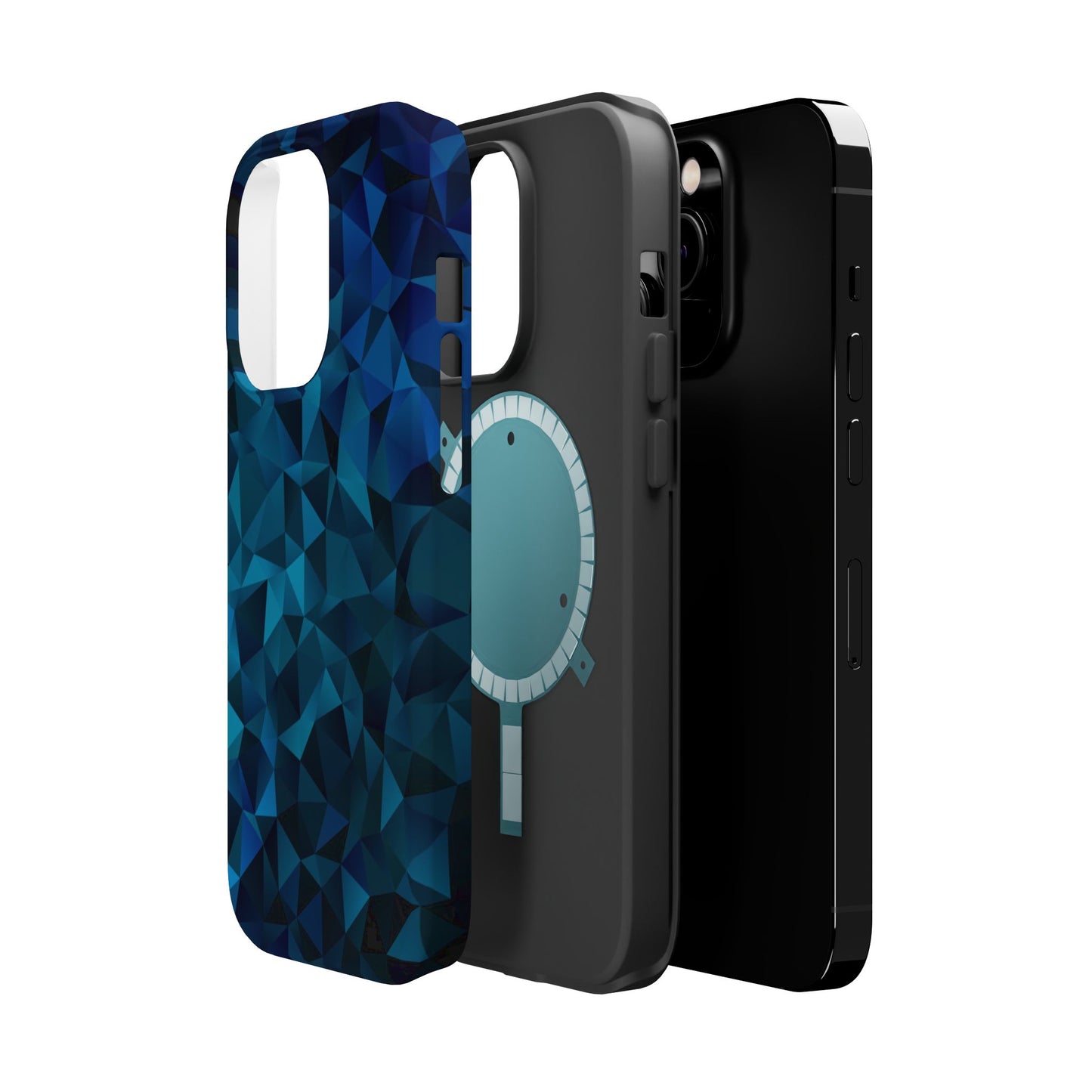 Blue Diamonds (MagSafe version): Elegant phone case for iPhone