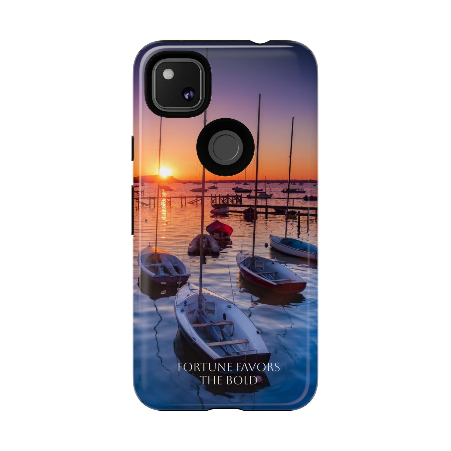 Fortune Favors the Bold: Sunset Sail Phone Case for iPhone, Samsung Galaxy and Google Pixel devices