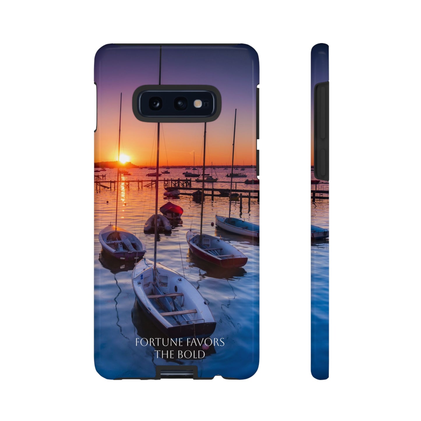 Fortune Favors the Bold: Sunset Sail Phone Case for iPhone, Samsung Galaxy and Google Pixel devices
