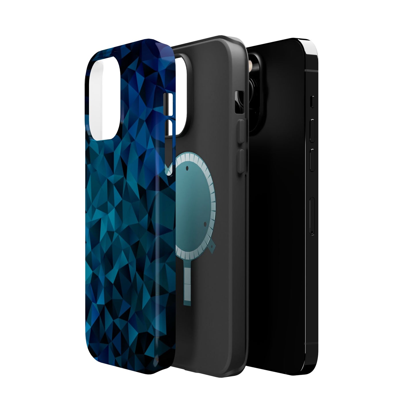 Blue Diamonds (MagSafe version): Elegant phone case for iPhone