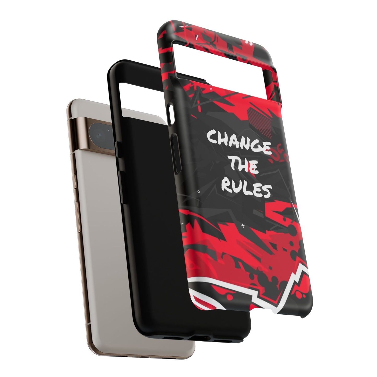 Verander de regels: stevige hoes voor iPhone-, Galaxy- en Pixel-apparaten