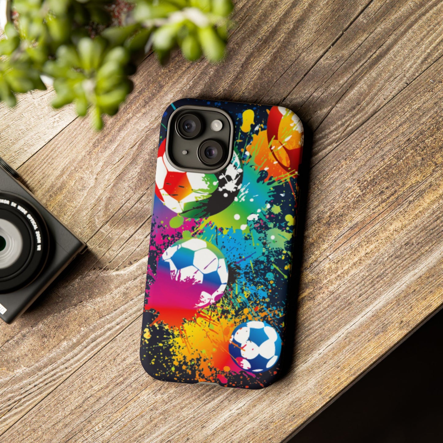 Footballer's Phone Case: Vibrant Case for iPhone, Samsung Galaxy and Google Pixel devices