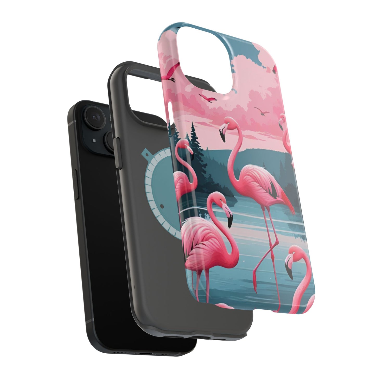 Velvet Skies Flamingo Case MagSafe phone case for Apple iPhone
