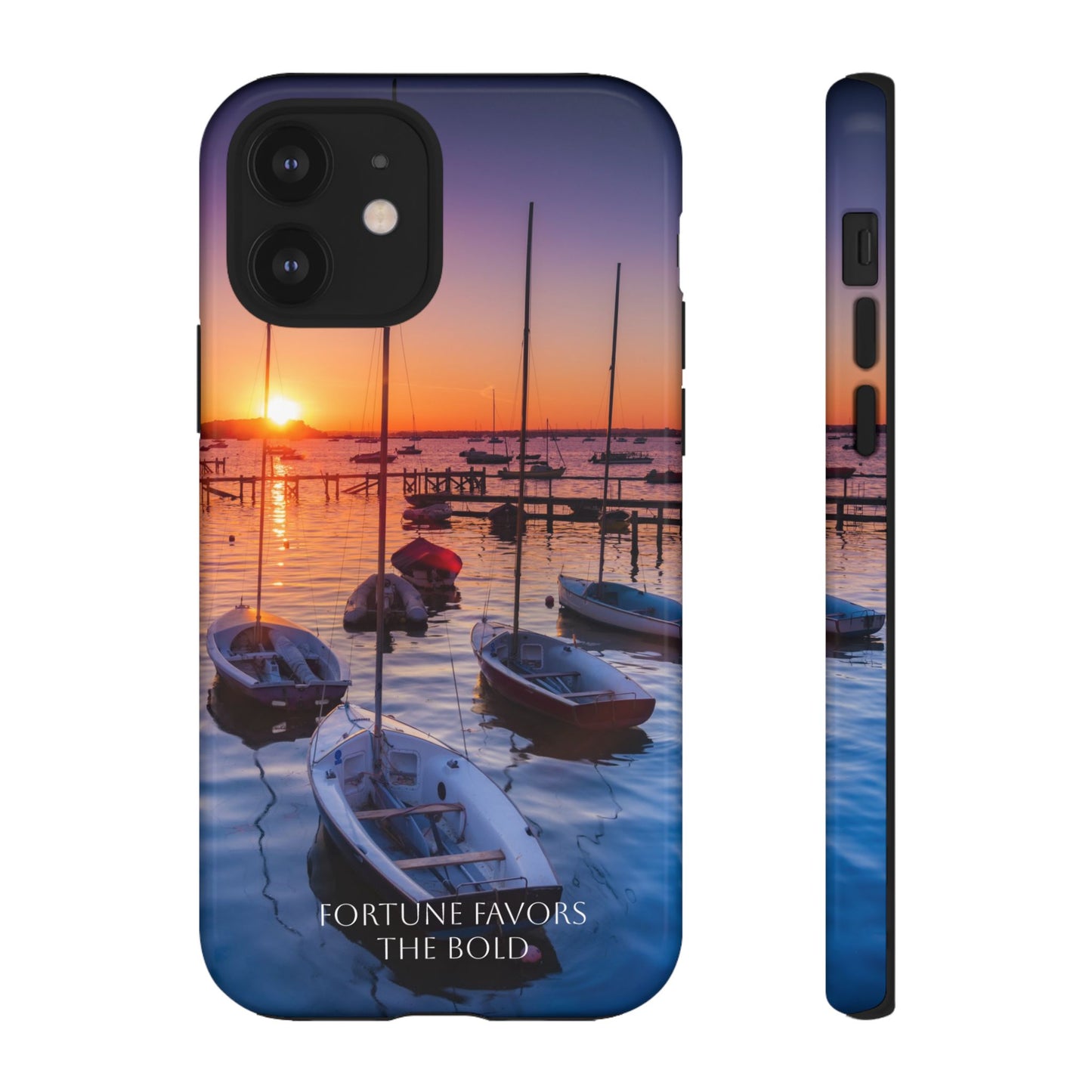 Fortune Favors the Bold: Sunset Sail Phone Case for iPhone, Samsung Galaxy and Google Pixel devices