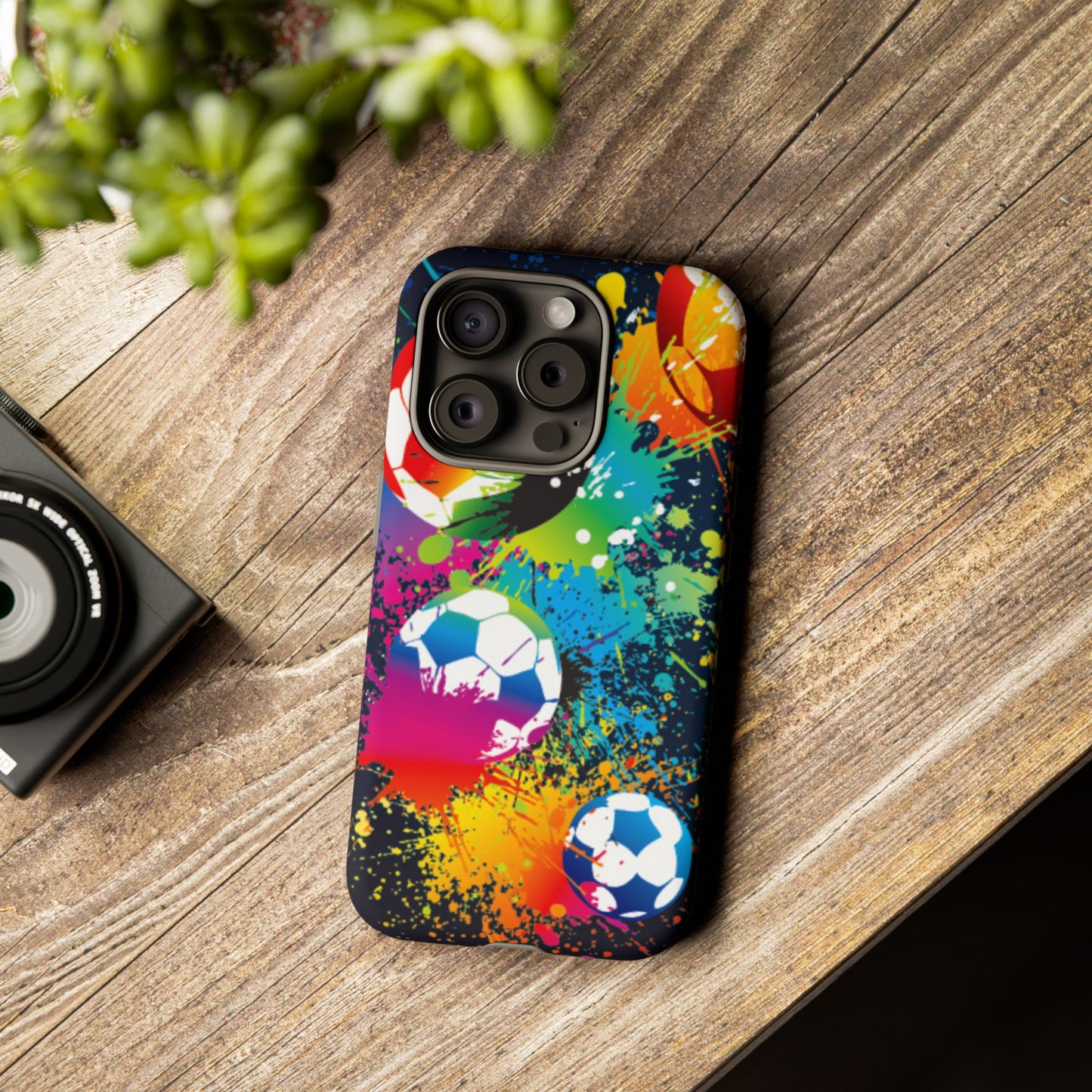 Footballer's Phone Case: Vibrant Case for iPhone, Samsung Galaxy and Google Pixel devices