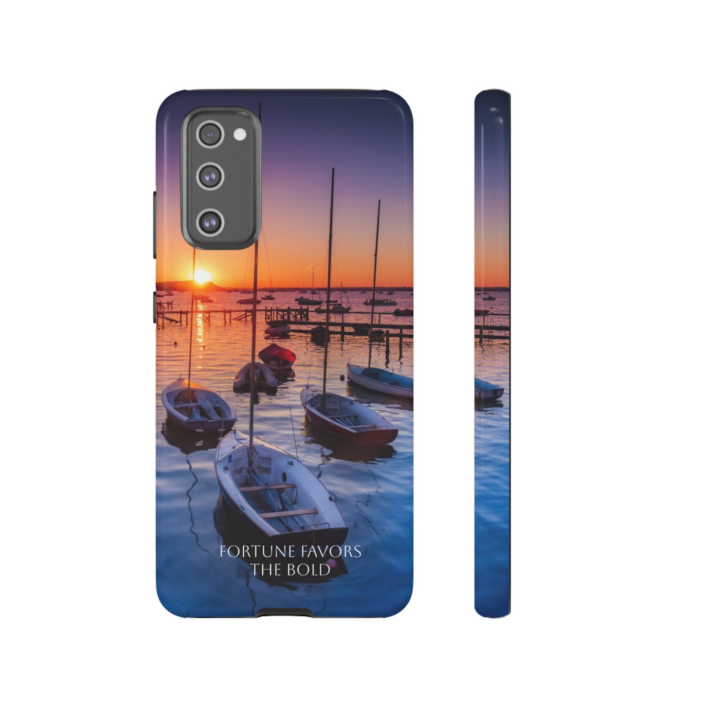 Fortune Favors the Bold: Sunset Sail Phone Case for iPhone, Samsung Galaxy and Google Pixel devices
