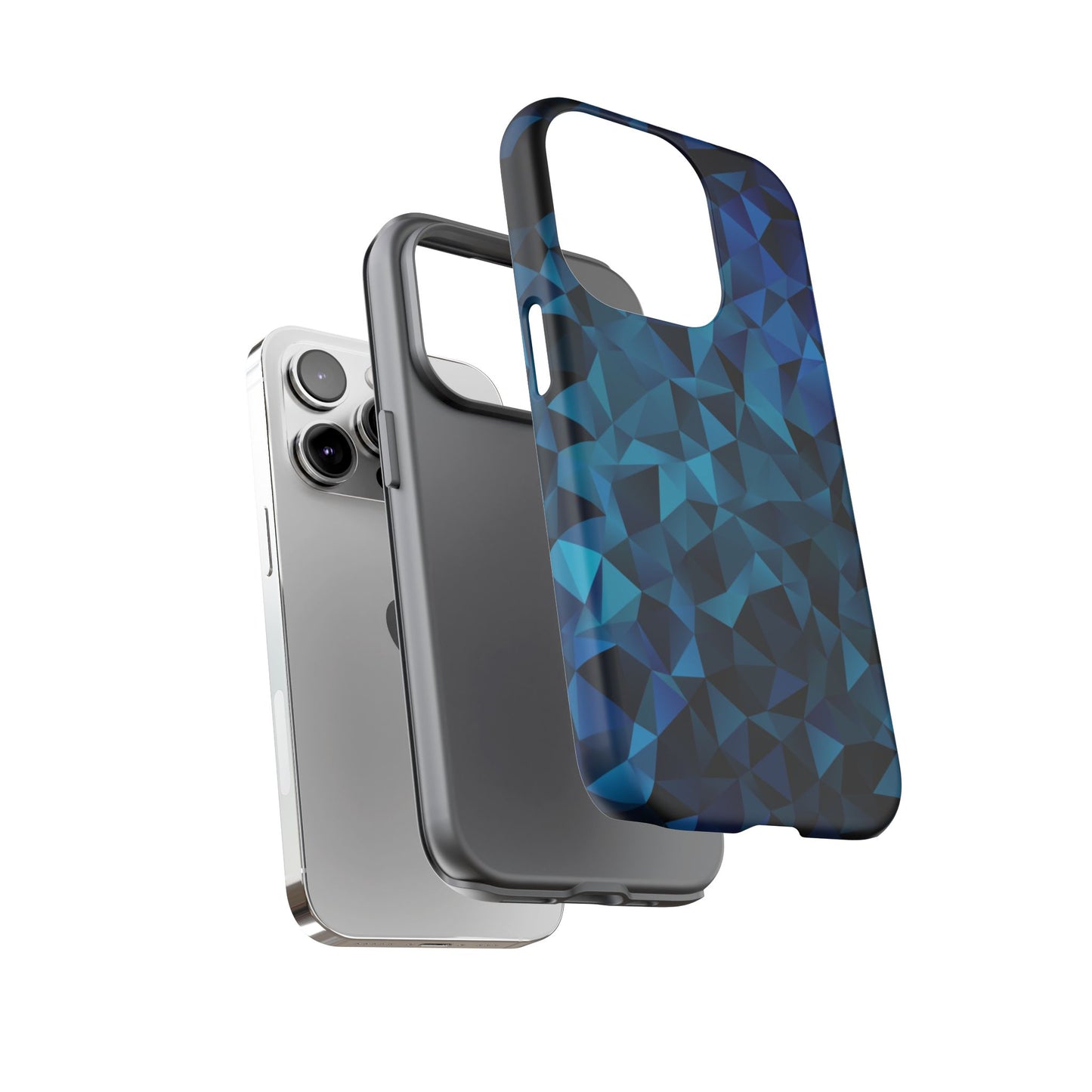 Blue Diamonds: Phone Case with Elegant Prints for iPhone, Samsung Galaxy and Google Pixel devices